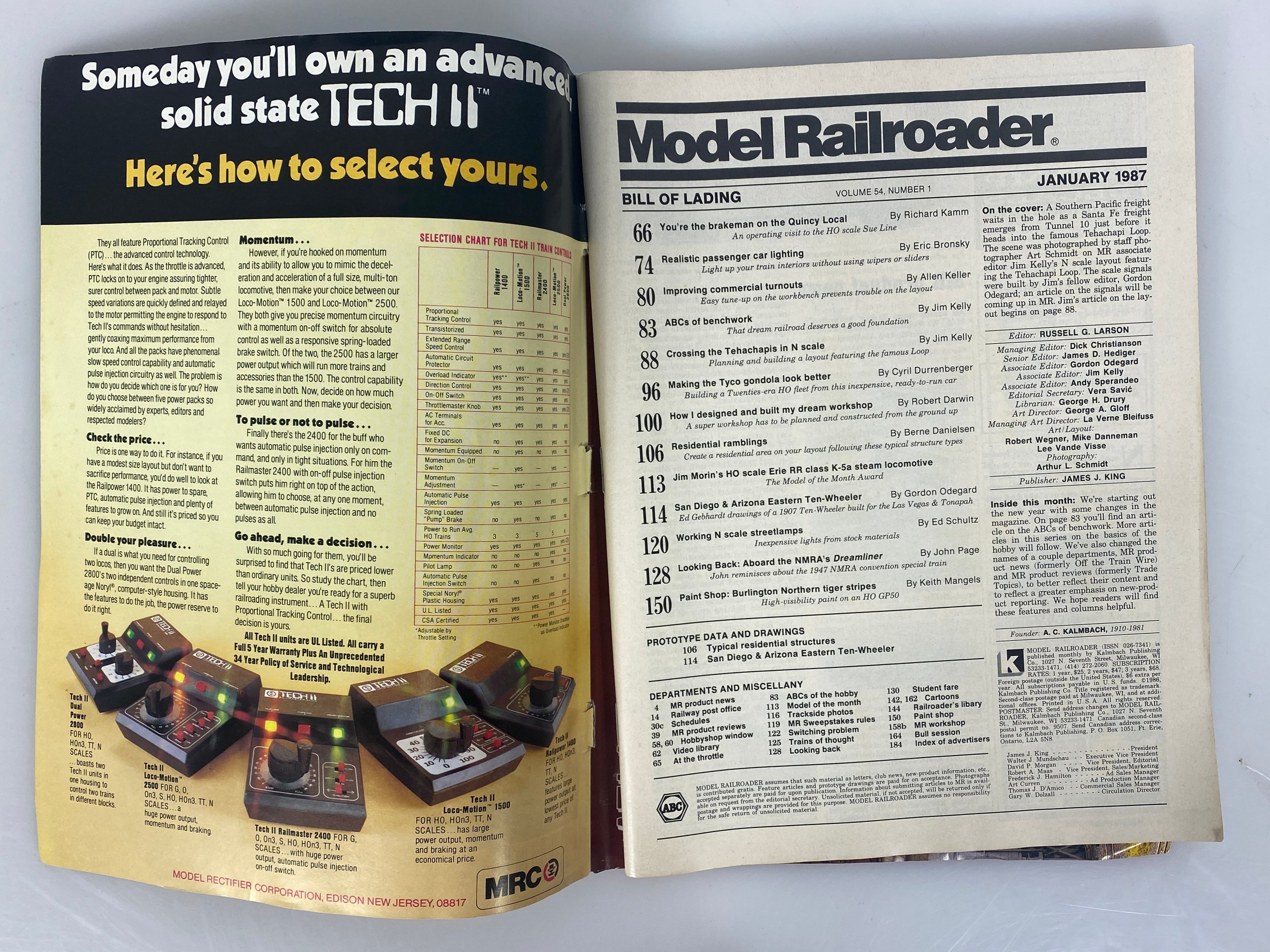 Lot of 11 Model Railroader Magazine (1987, Missing December)