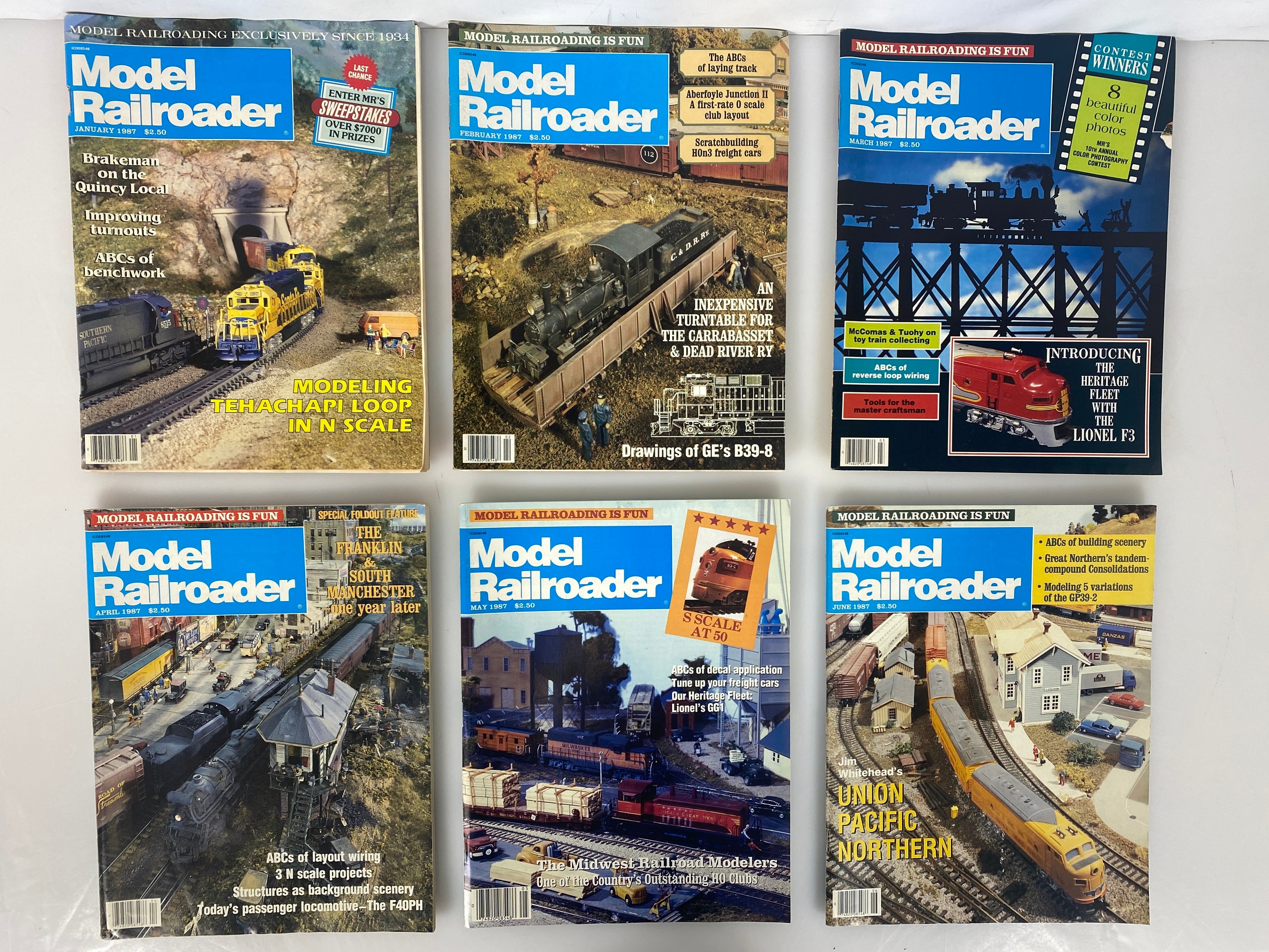 Lot of 11 Model Railroader Magazine (1987, Missing December)