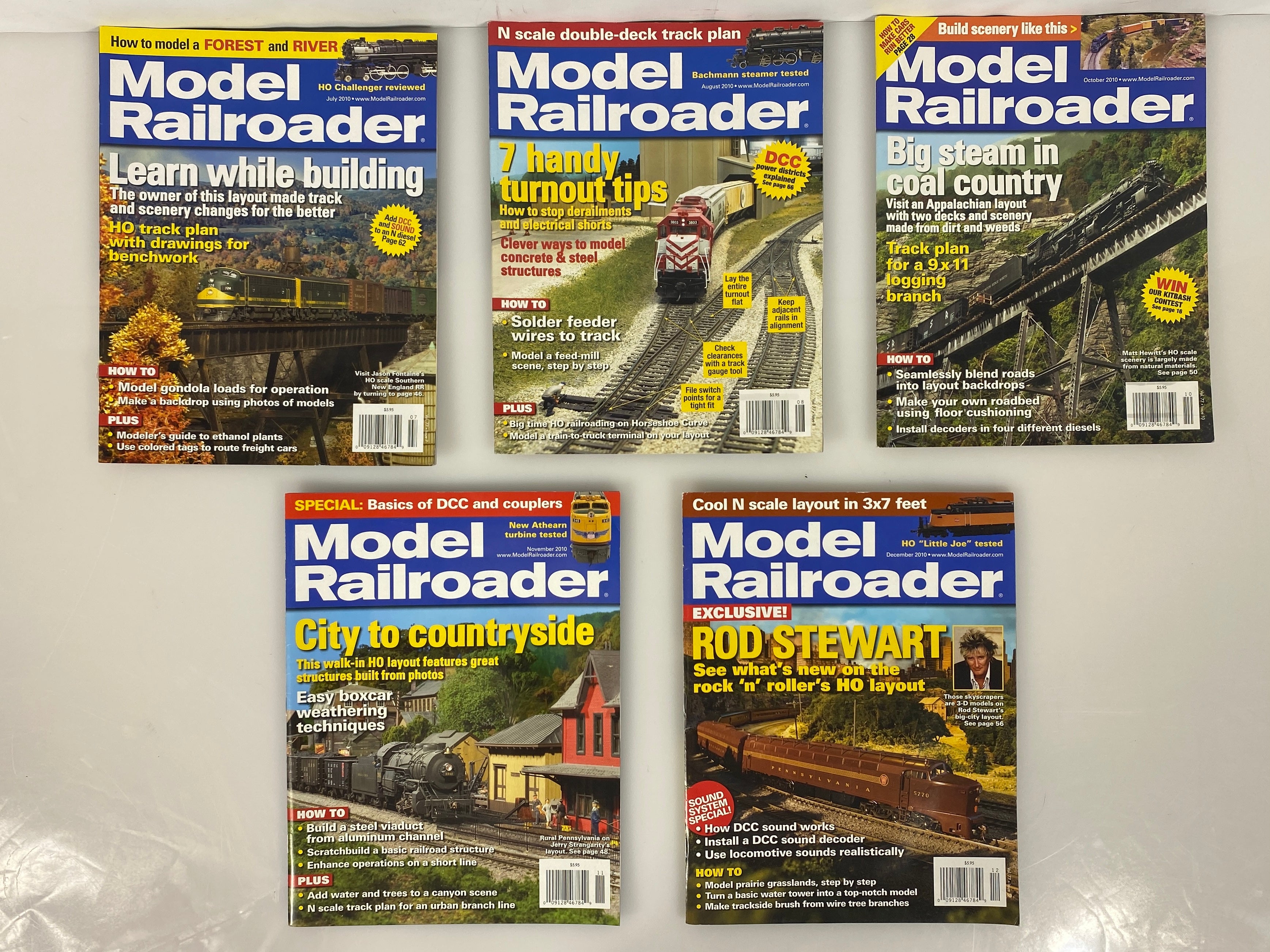 Lot of 11 Model Railroader Magazine (2010, Missing September)