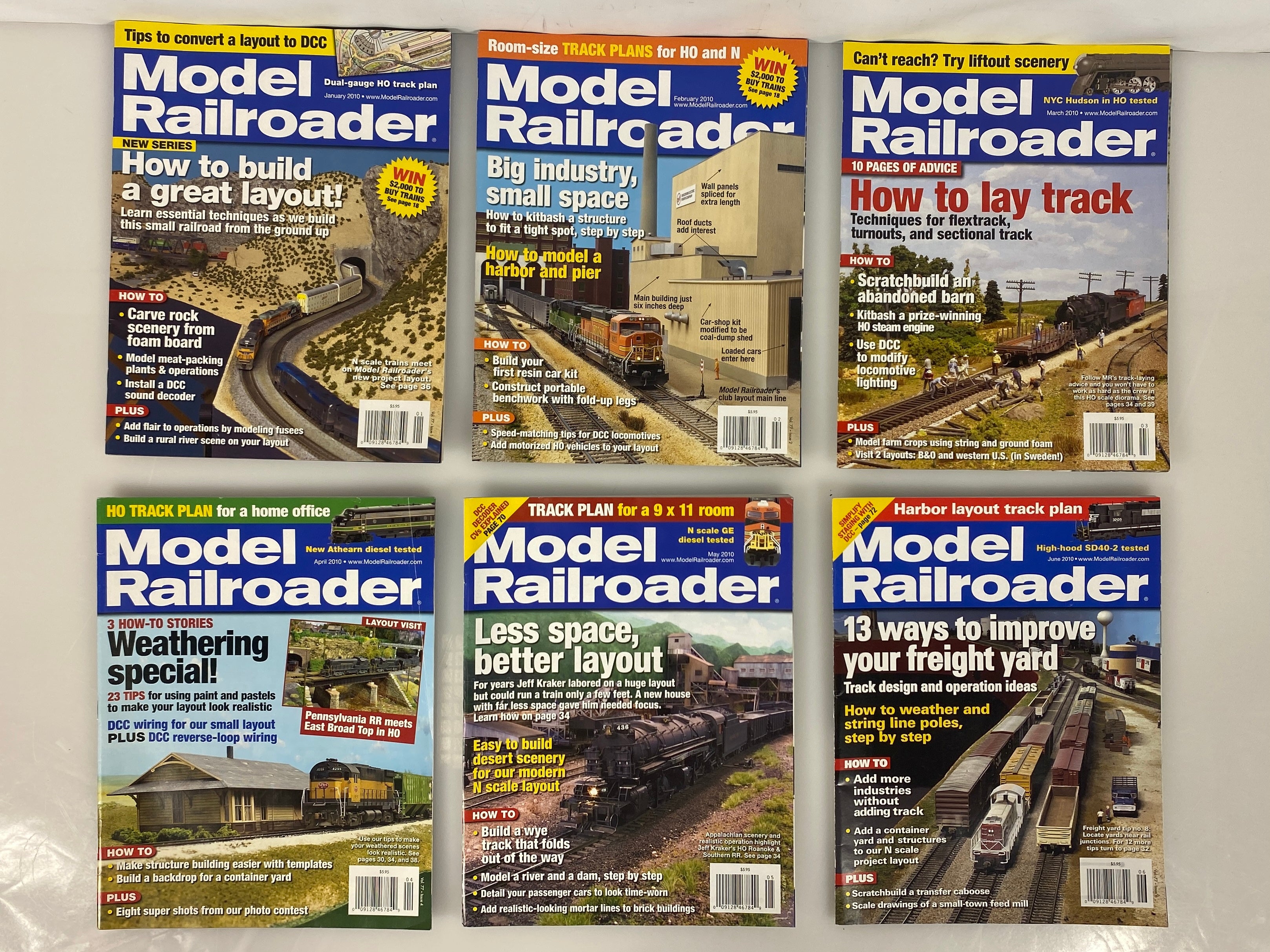 Lot of 11 Model Railroader Magazine (2010, Missing September)