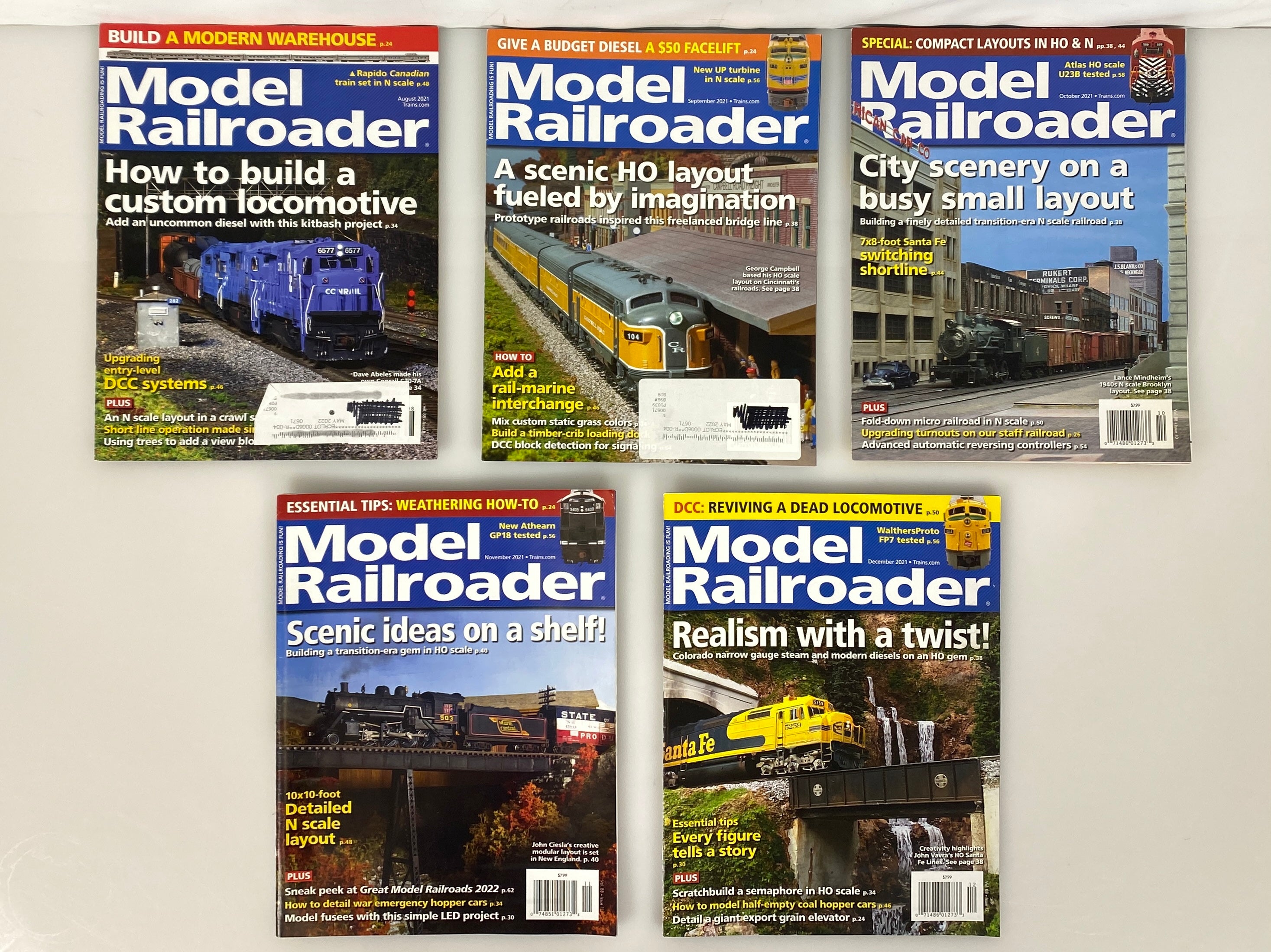 Lot of 11 Model Railroader Magazine (2021, Missing January)