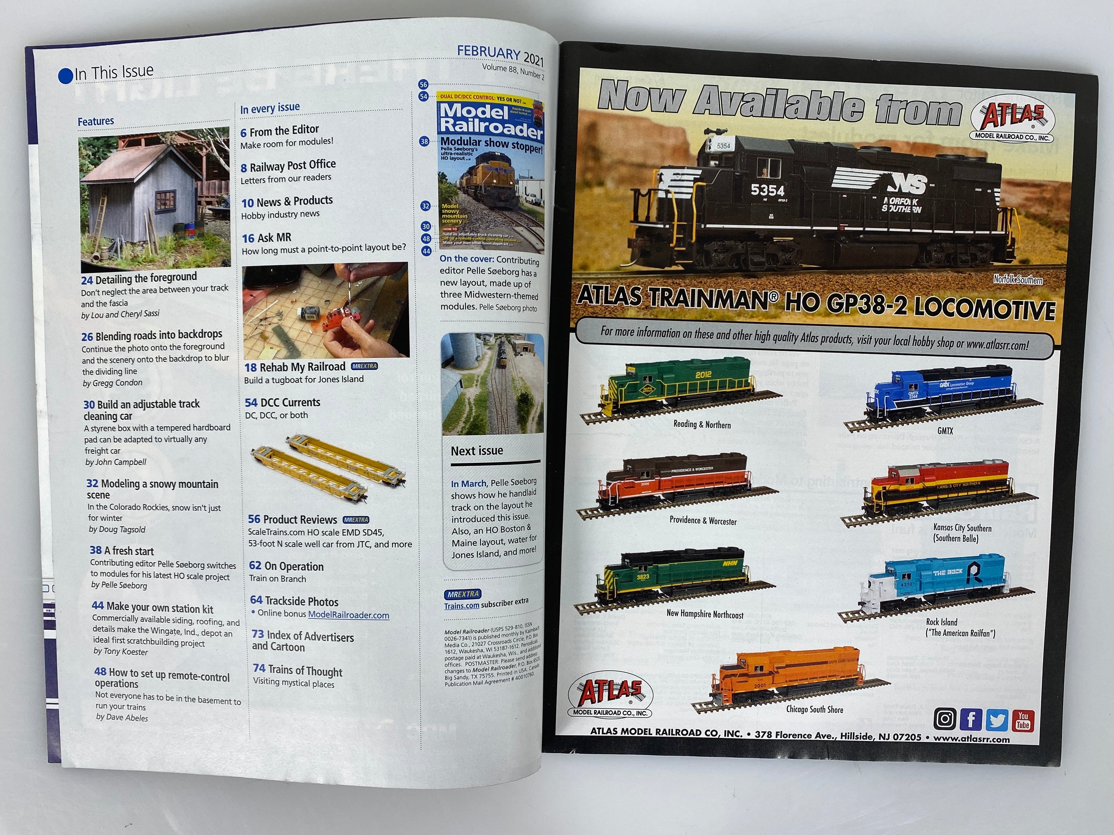 Lot of 11 Model Railroader Magazine (2021, Missing January)