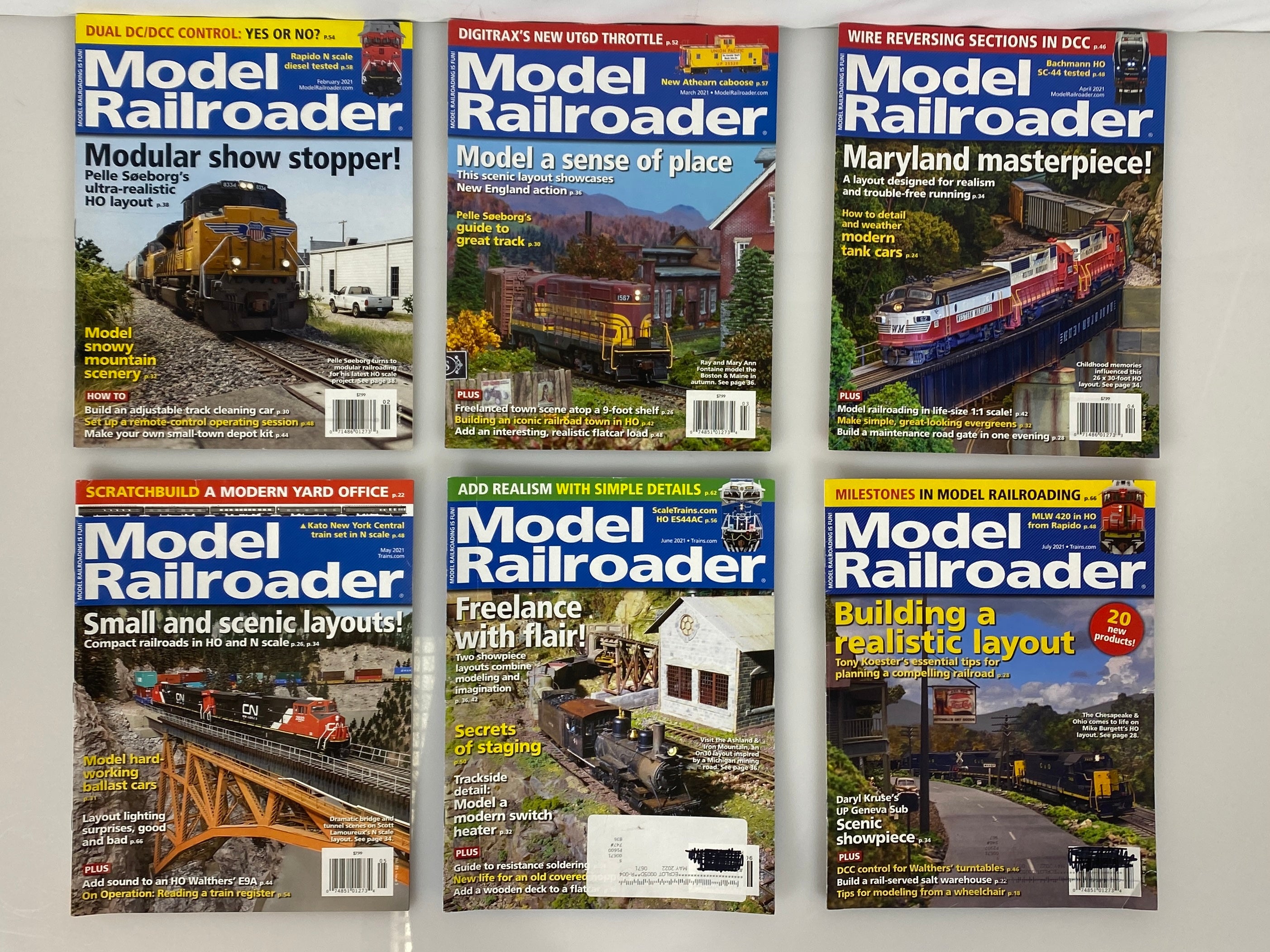 Lot of 11 Model Railroader Magazine (2021, Missing January)
