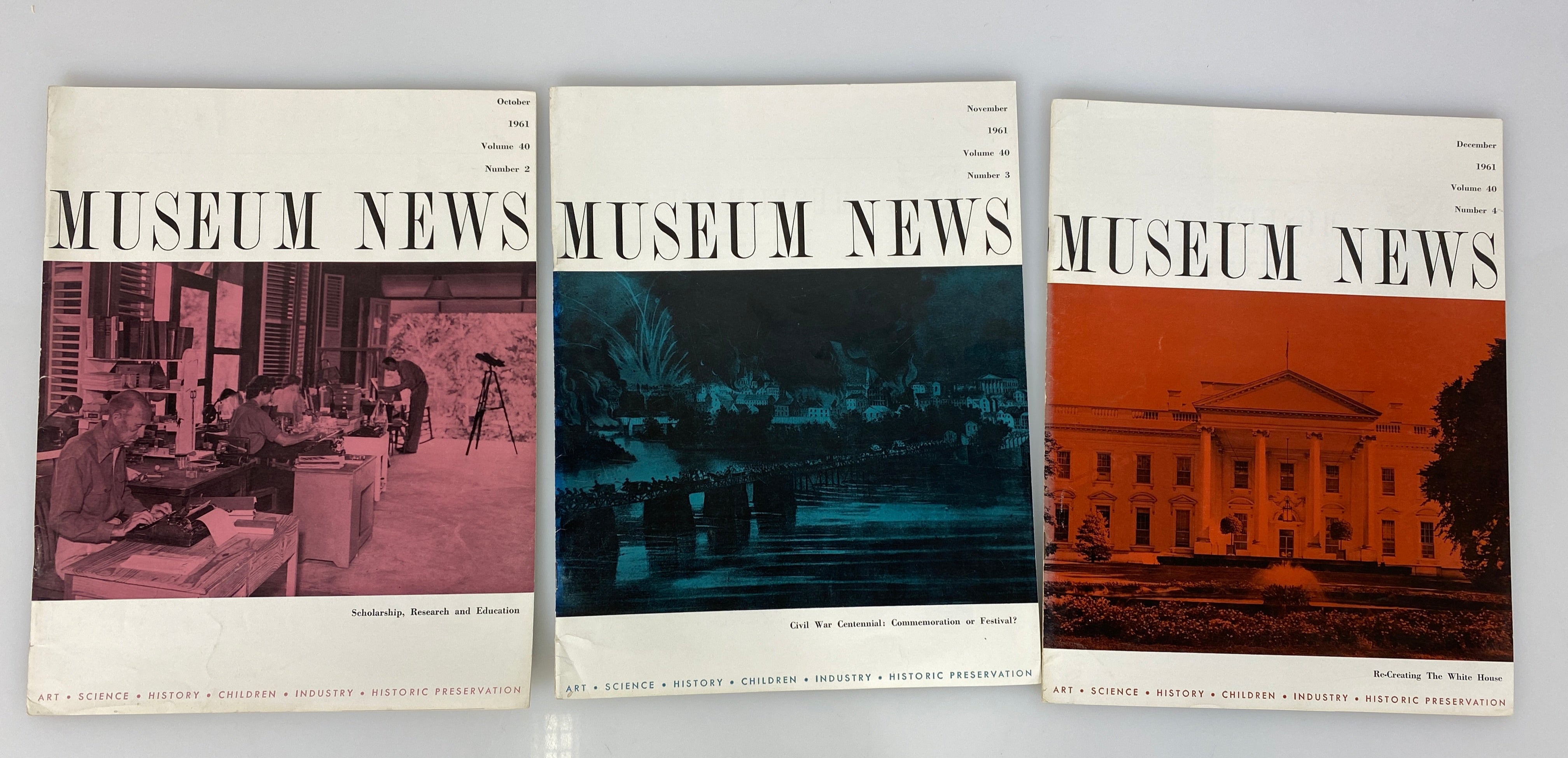 Lot of 11 Museum News Journal / Vintage Magazine 1961 (complete year)