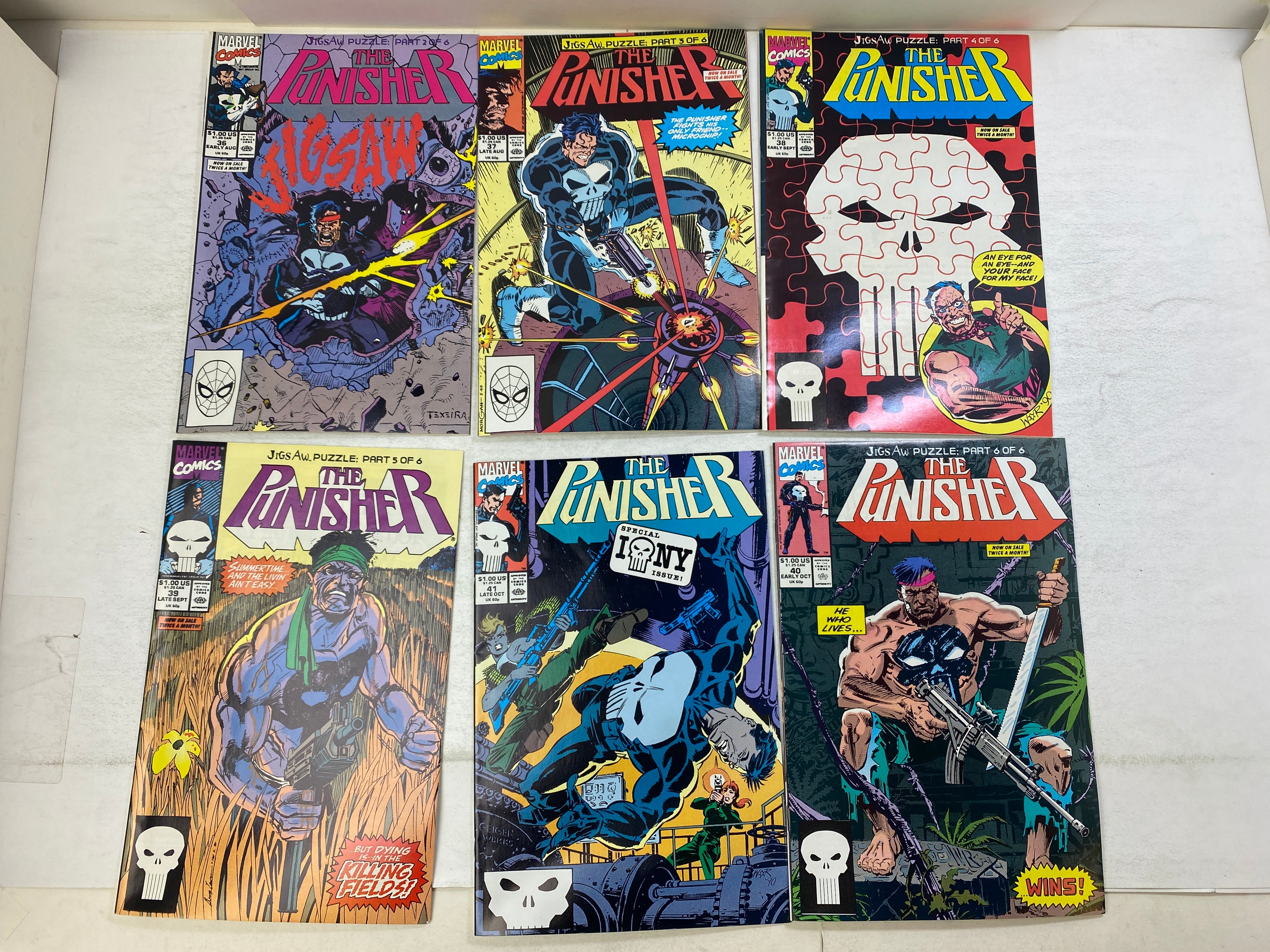 Lot of 11 Punisher Marvel Comics 1990-1994