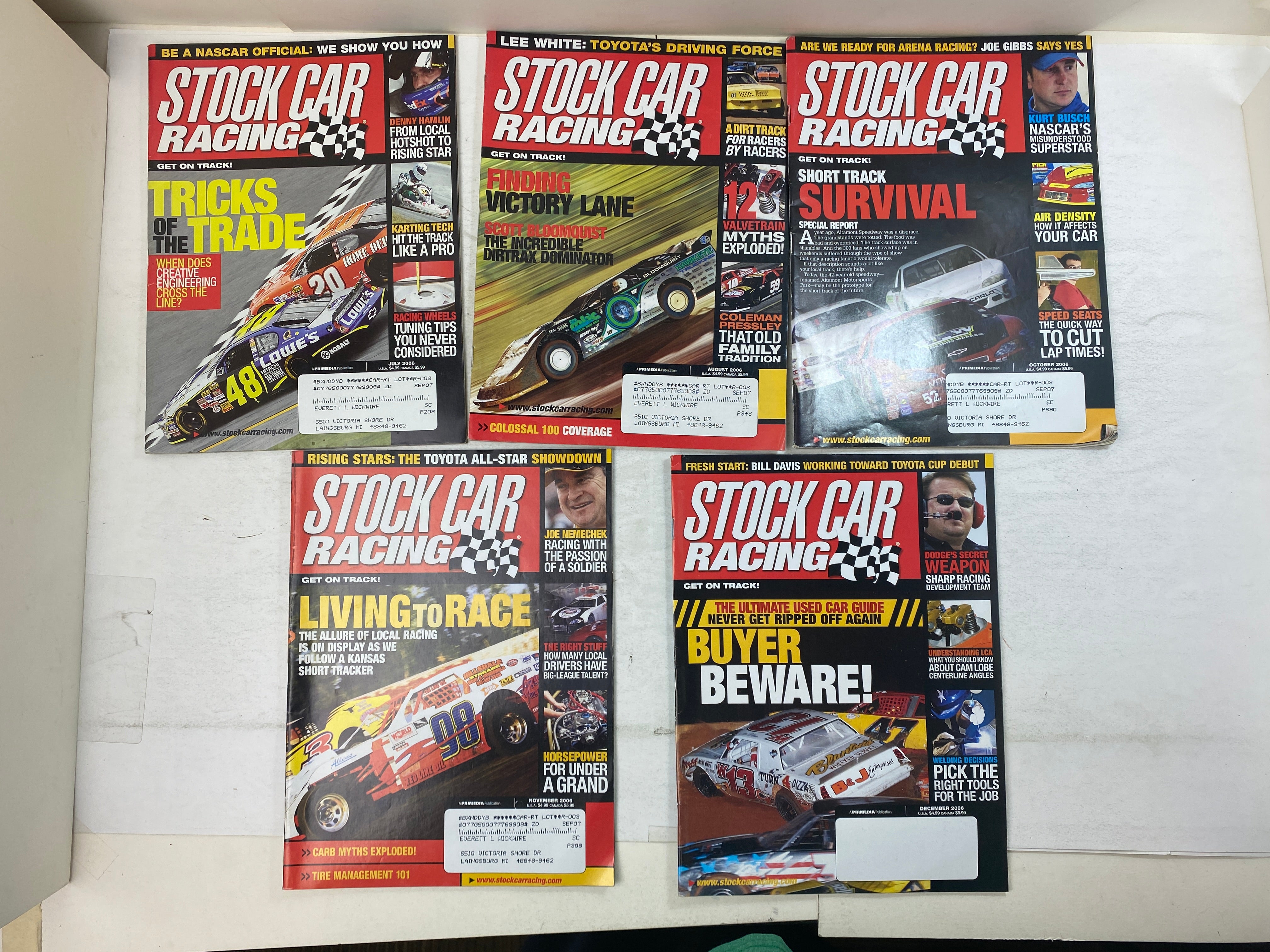 Lot of 11 Stock Car Racing Magazine 2006