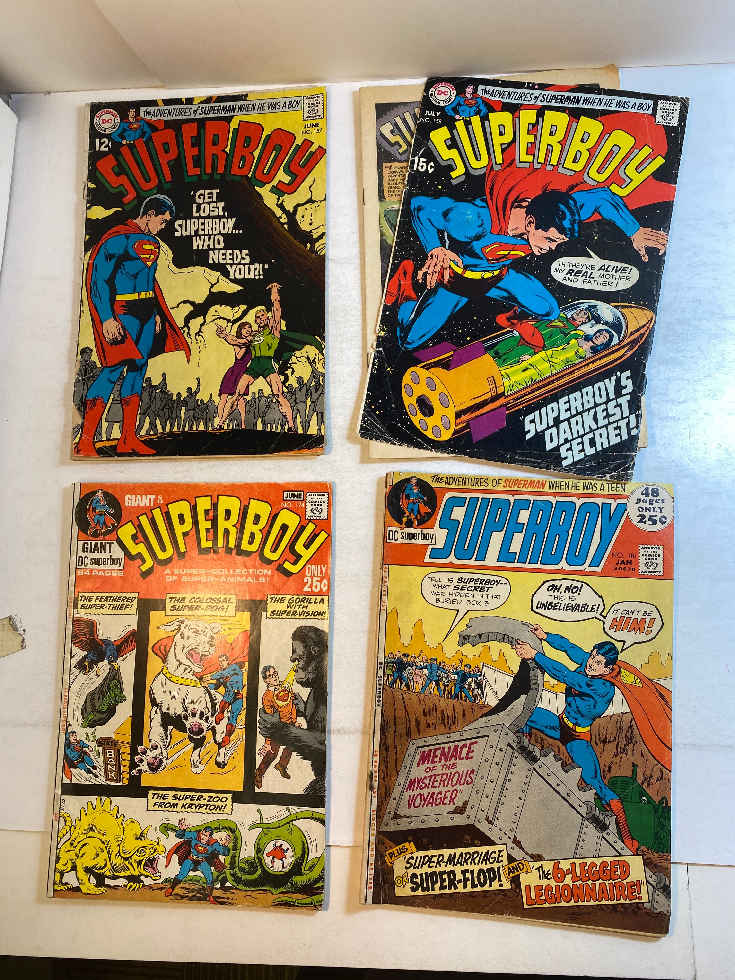 Lot of 11 Superboy DC Comics 1969-1982
