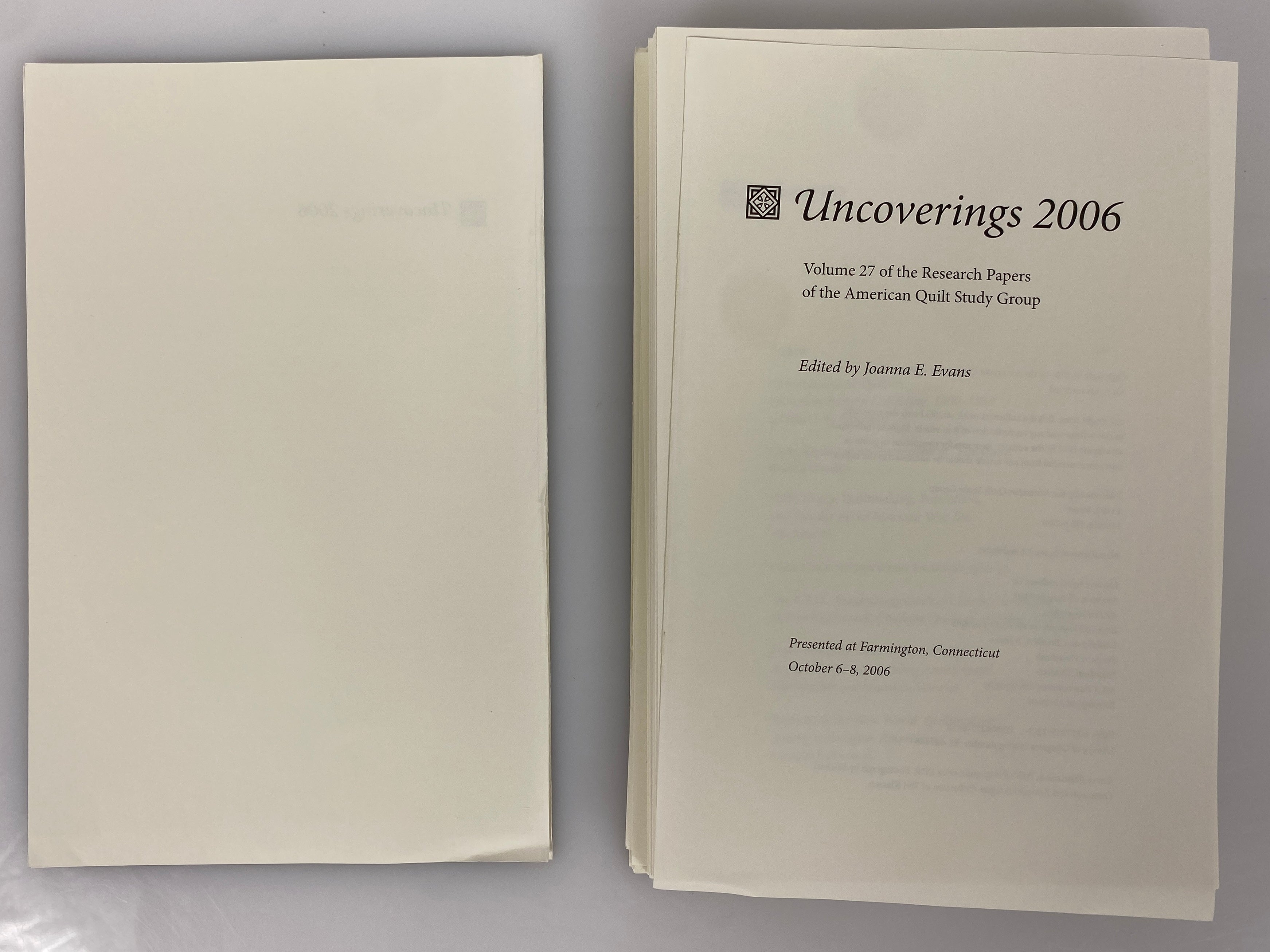 Lot of 11 Uncoverings: American Quilt Study Group (2000s) Unbound