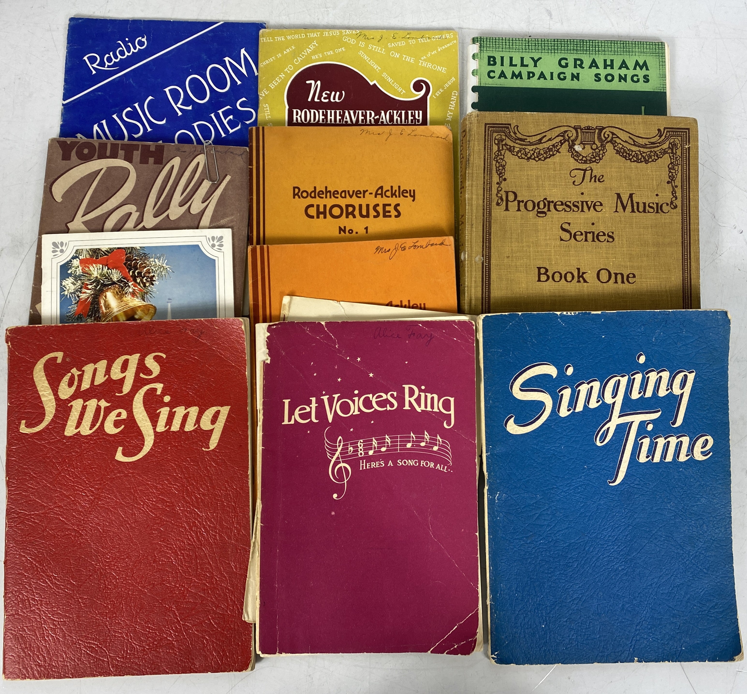Lot of 11 Vintage Songbooks Christian 1920s-1950s Billy Graham