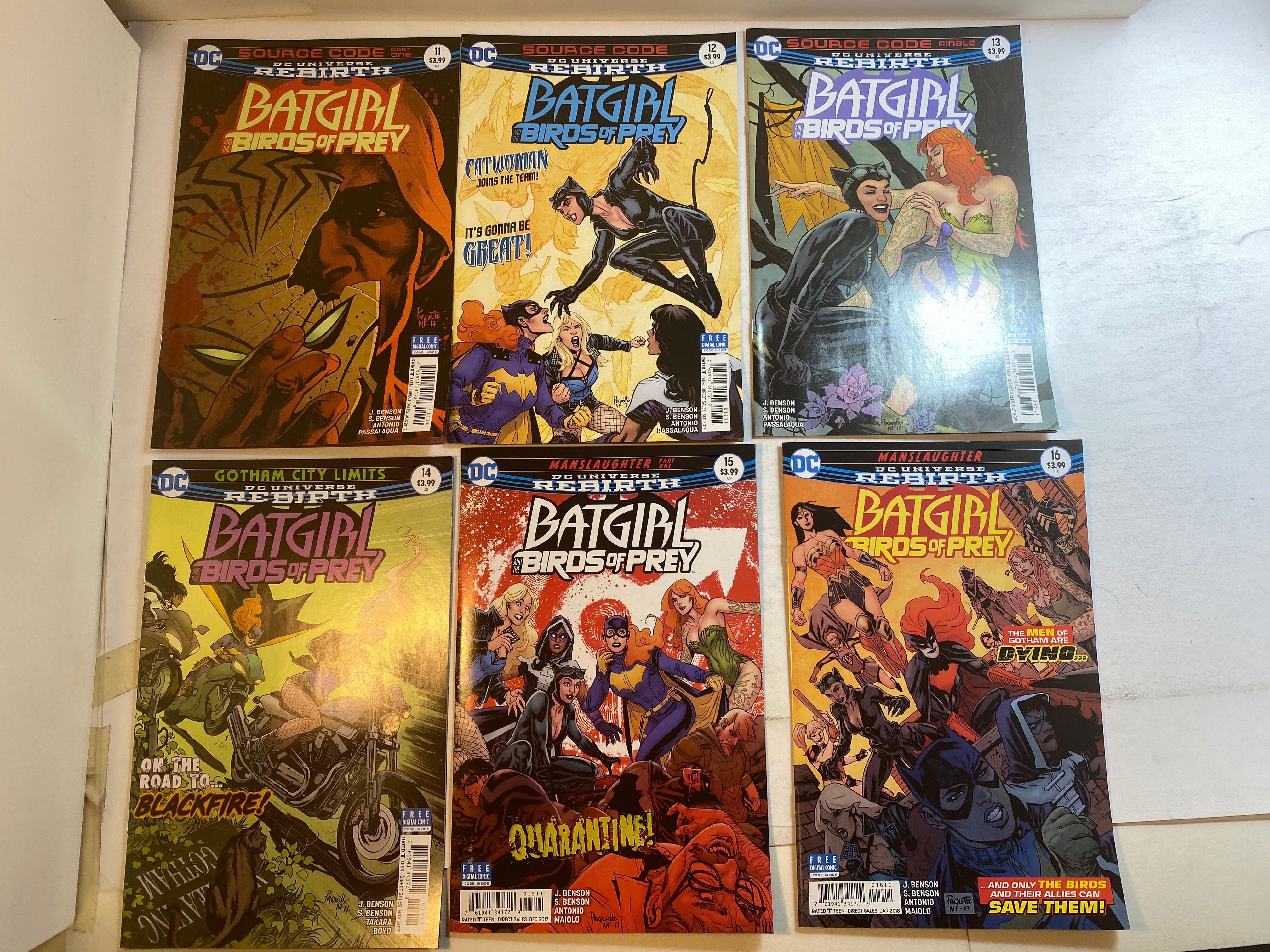 Lot of 12 Batgirl Birds of Prey DC Comics 11-22 2017-2018