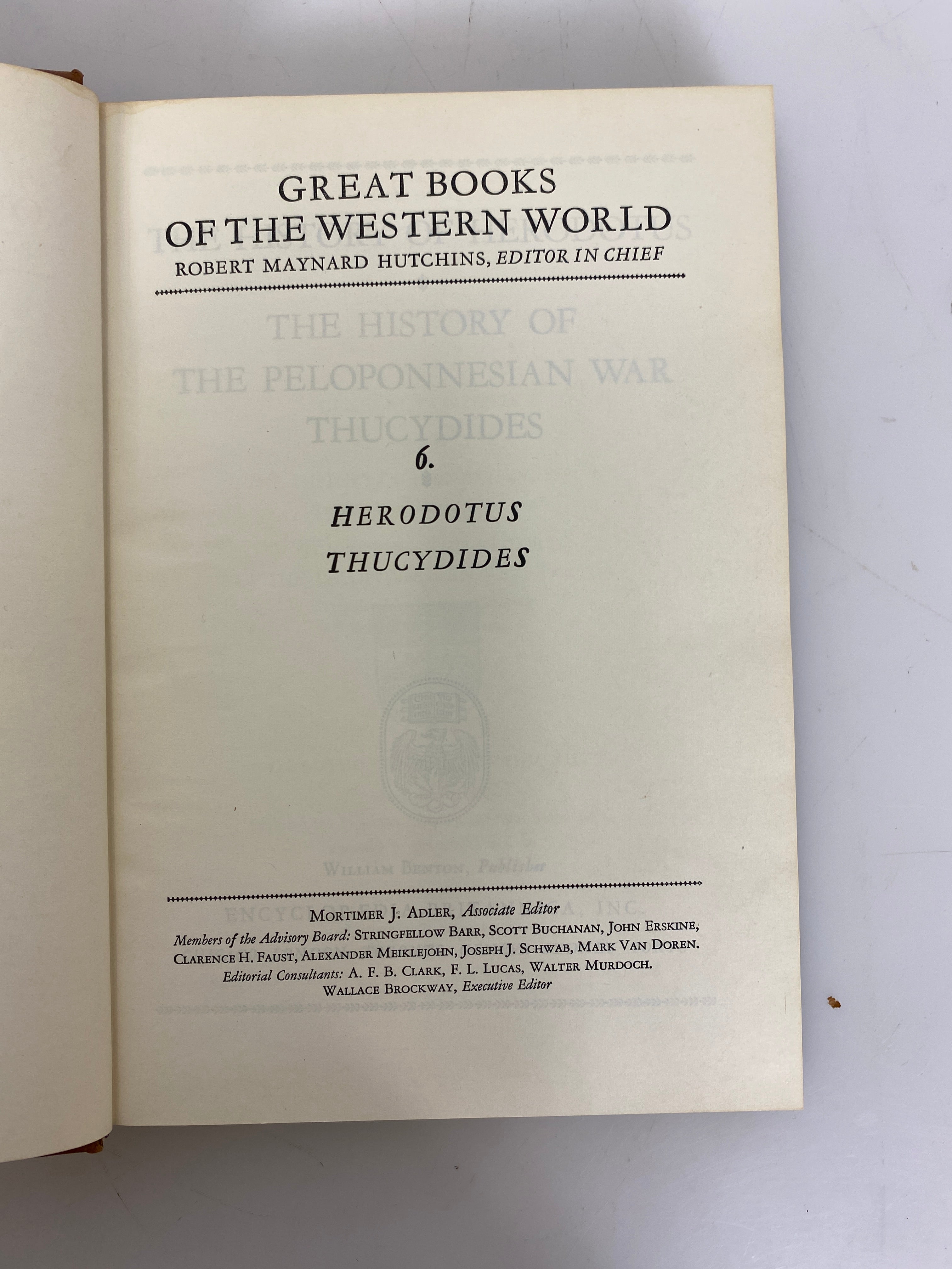 Lot of 12 Britannica Great Books of the Western World 1952 HC
