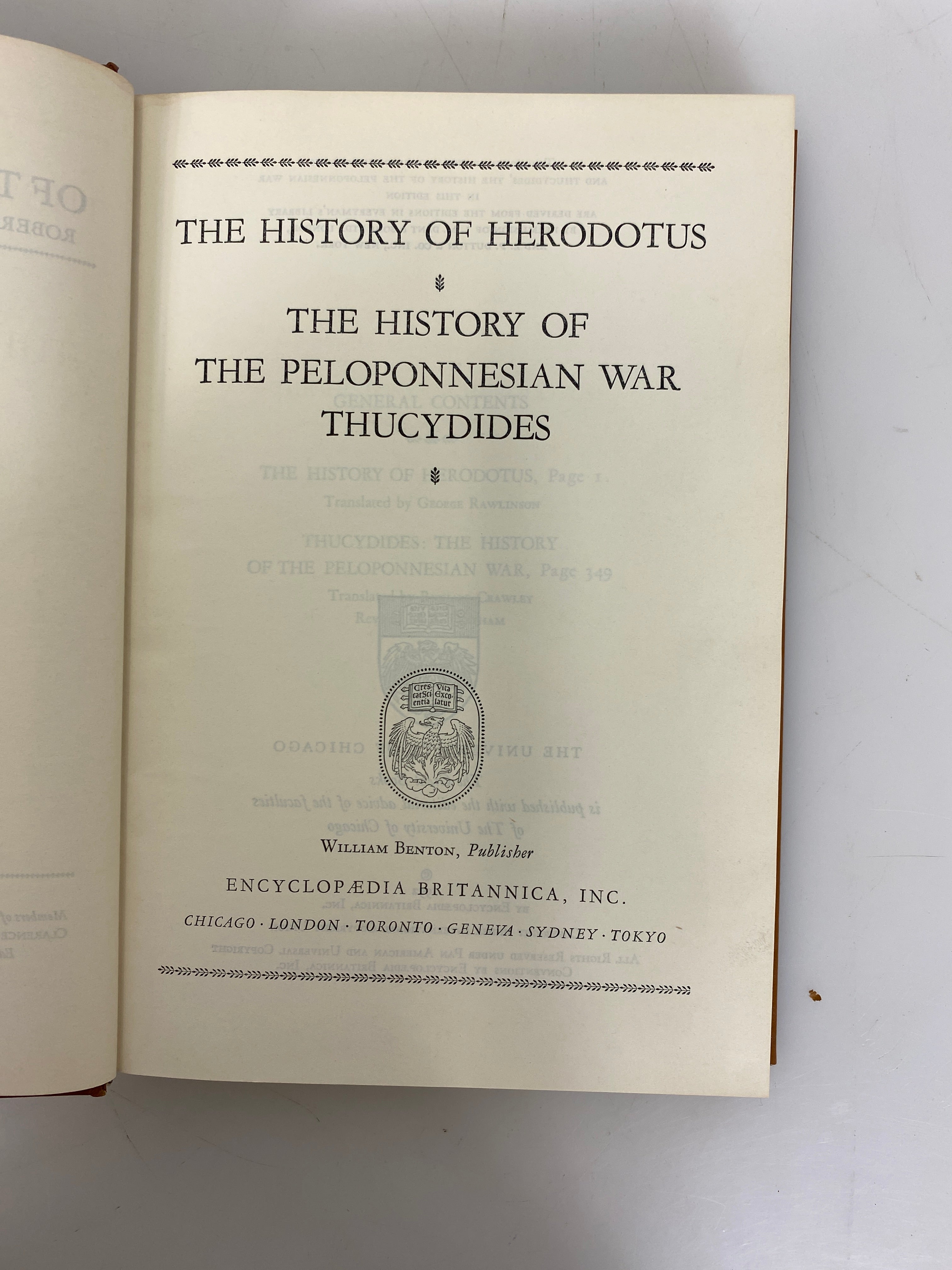 Lot of 12 Britannica Great Books of the Western World 1952 HC