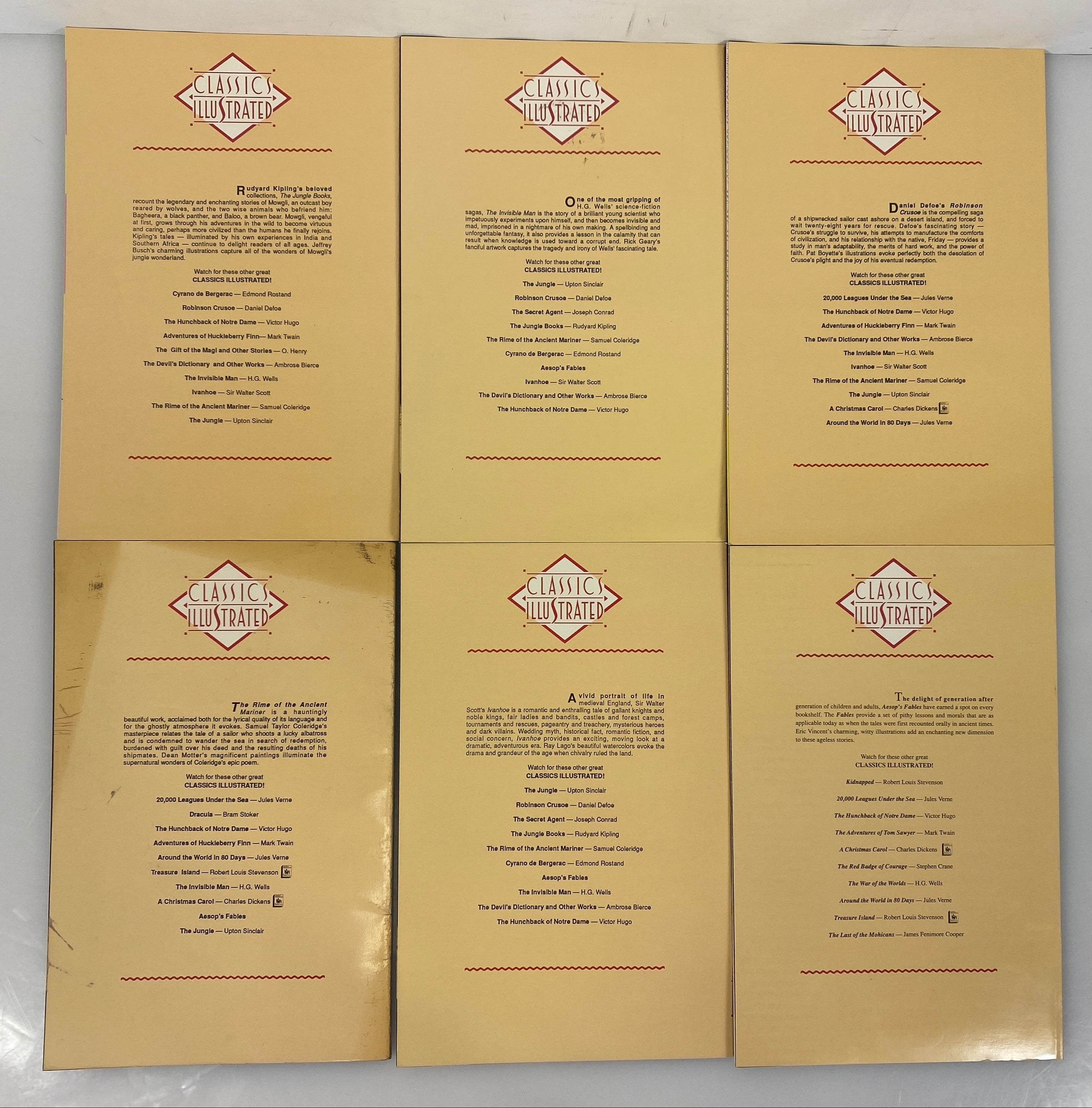 Lot of 12 Classics Illustrated Graphic Novels 12-26 1990-1991