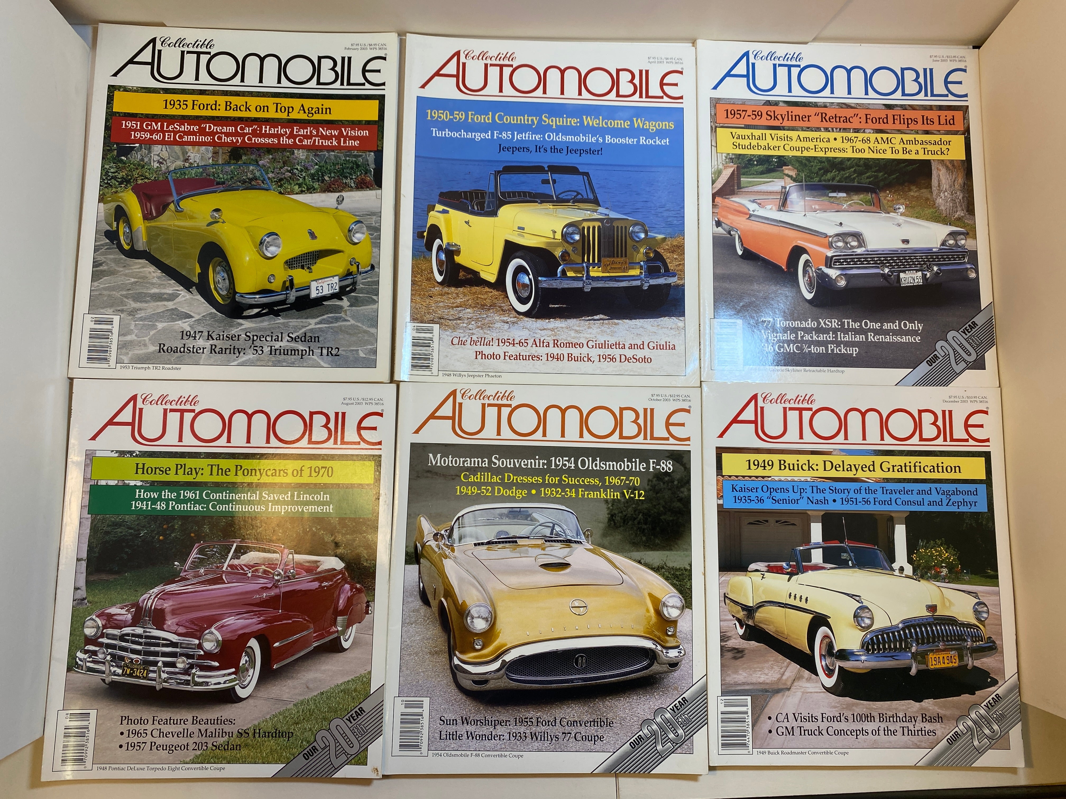 Lot of 12 Collectible Automobile Magazine 2003-2004