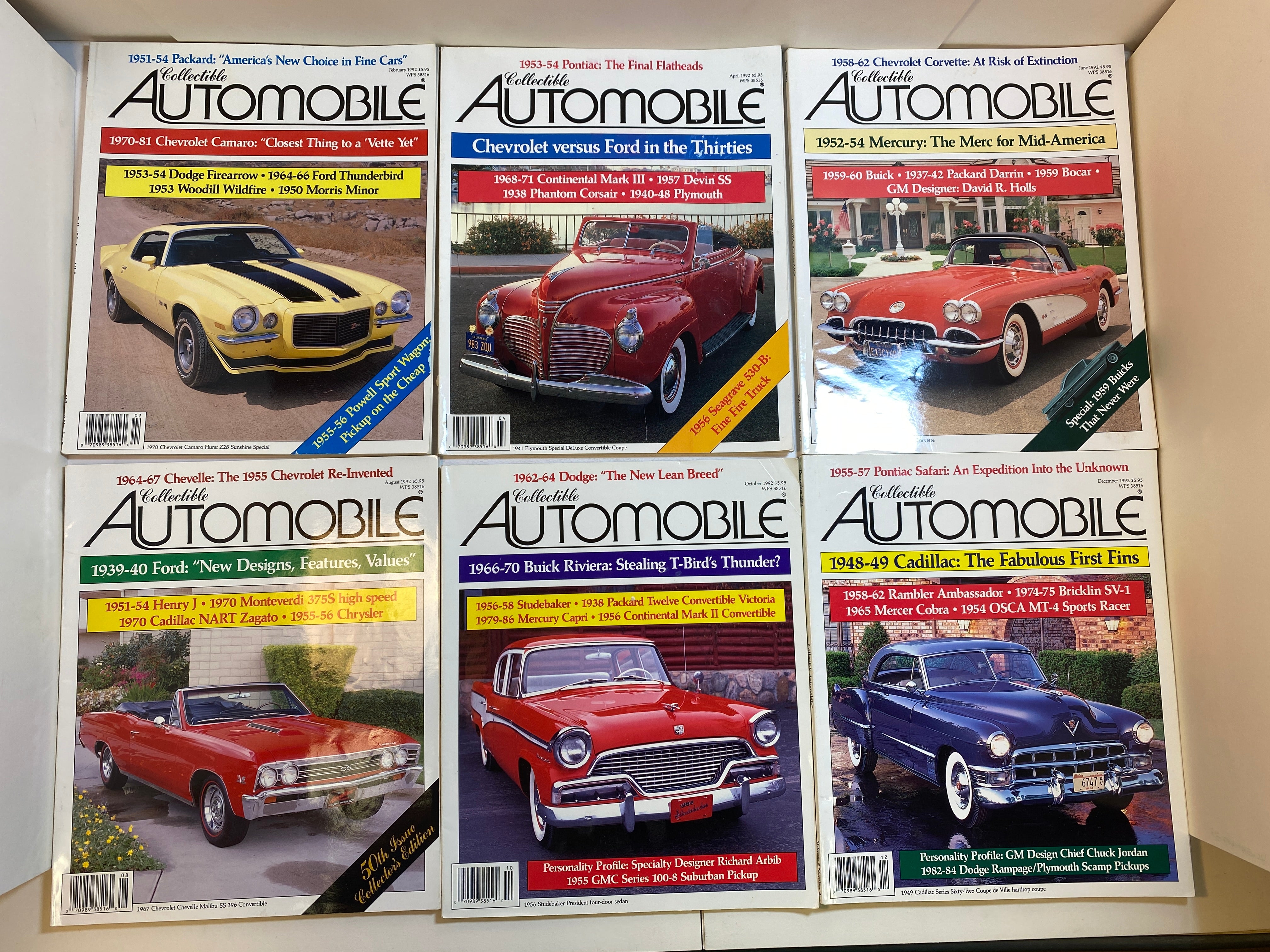 Lot of 12 Collectible Automobile Magazines 1991-1992