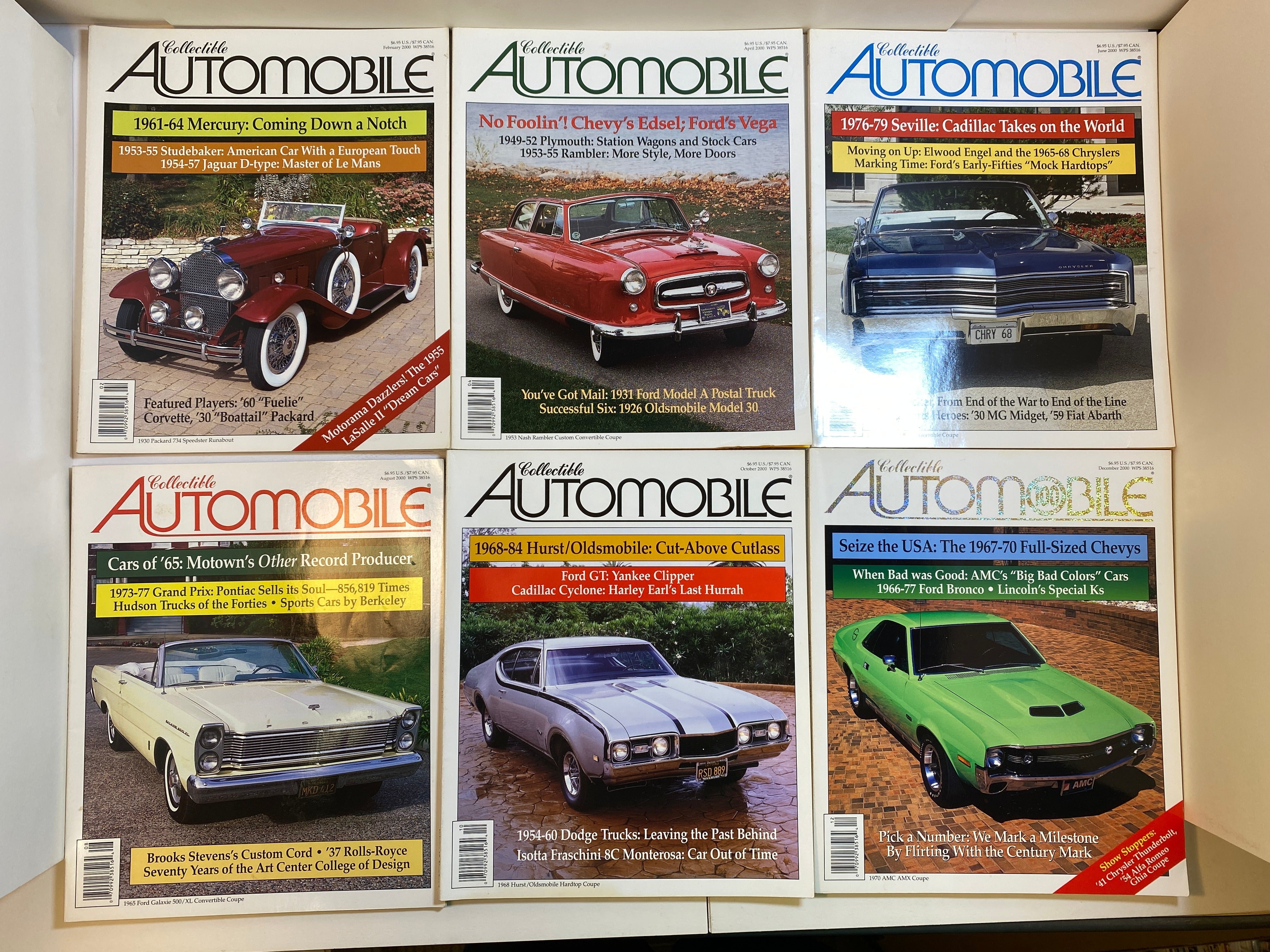 Lot of 12 Collectible Automobile Magazines 1999-2000