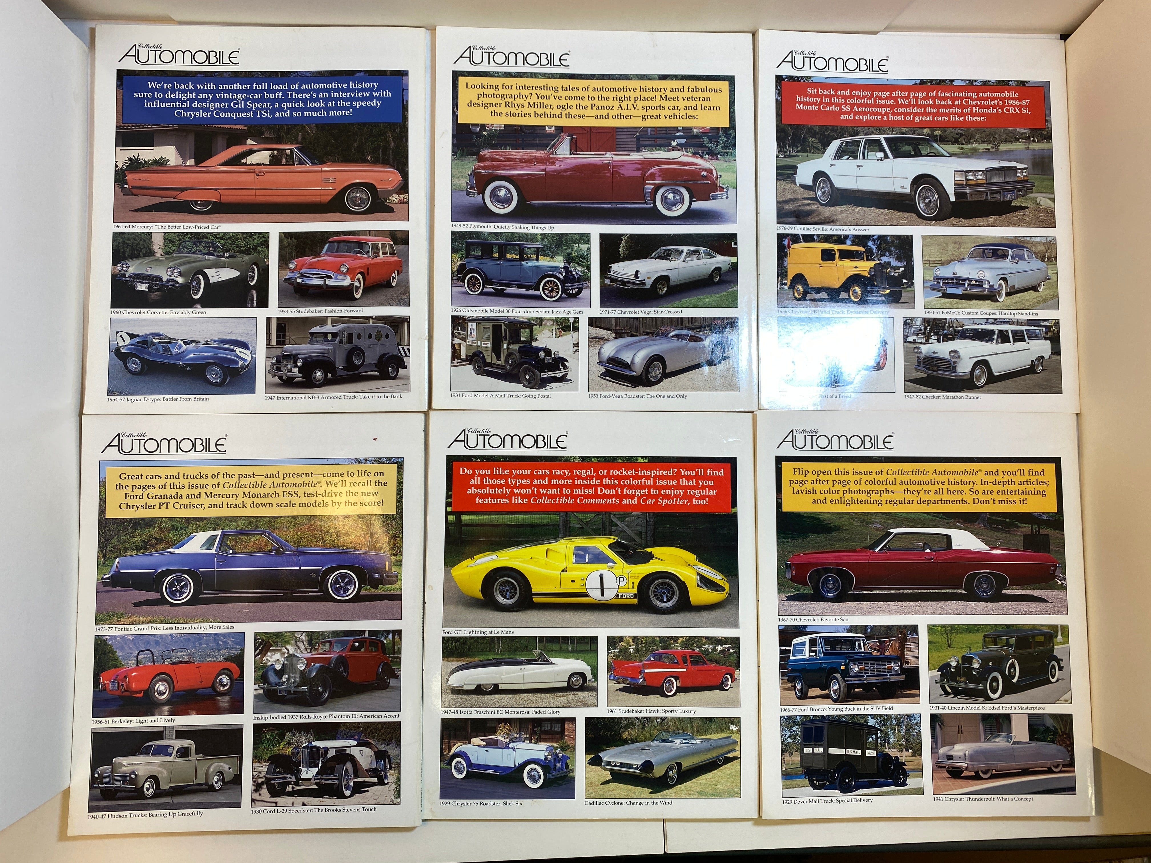 Lot of 12 Collectible Automobile Magazines 1999-2000