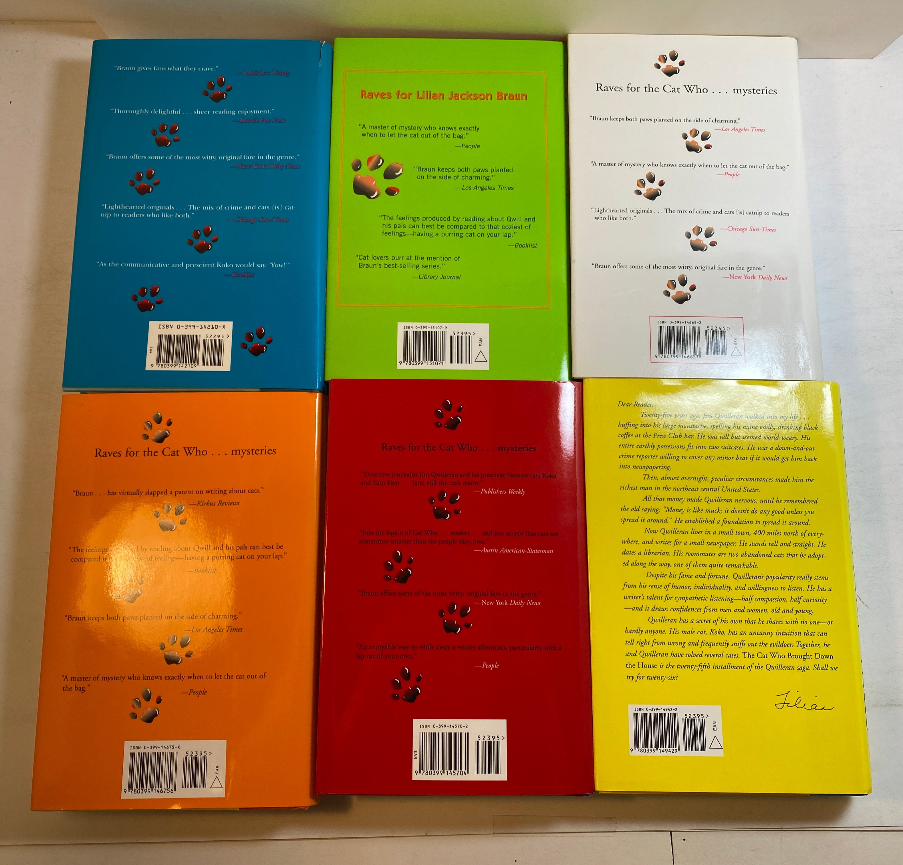 Lot of 12 Lillian Jackson Braun Cat Mysteries HCDJ 1996-2007