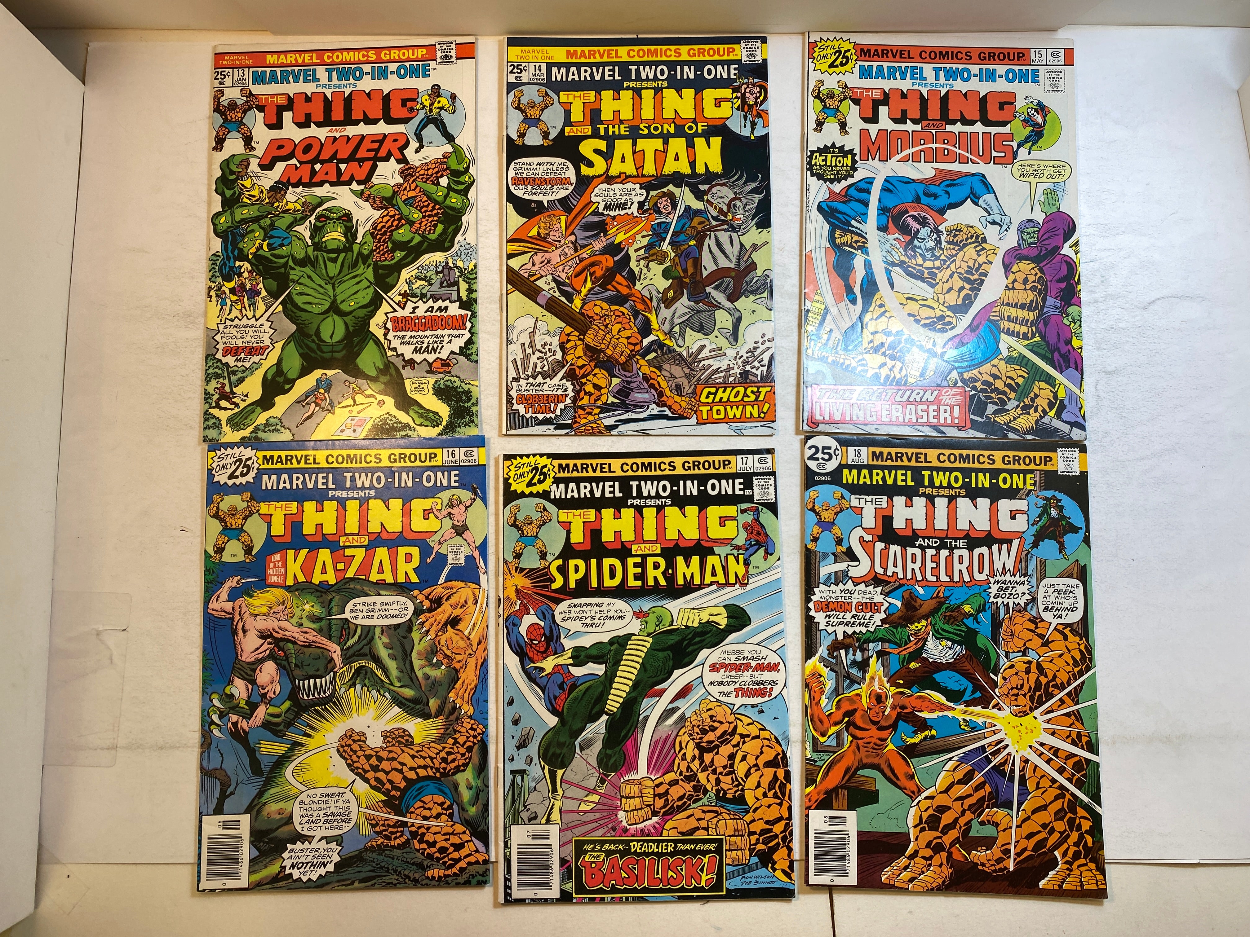 Lot of 12 Marvel Two in One Comics 1975-1977