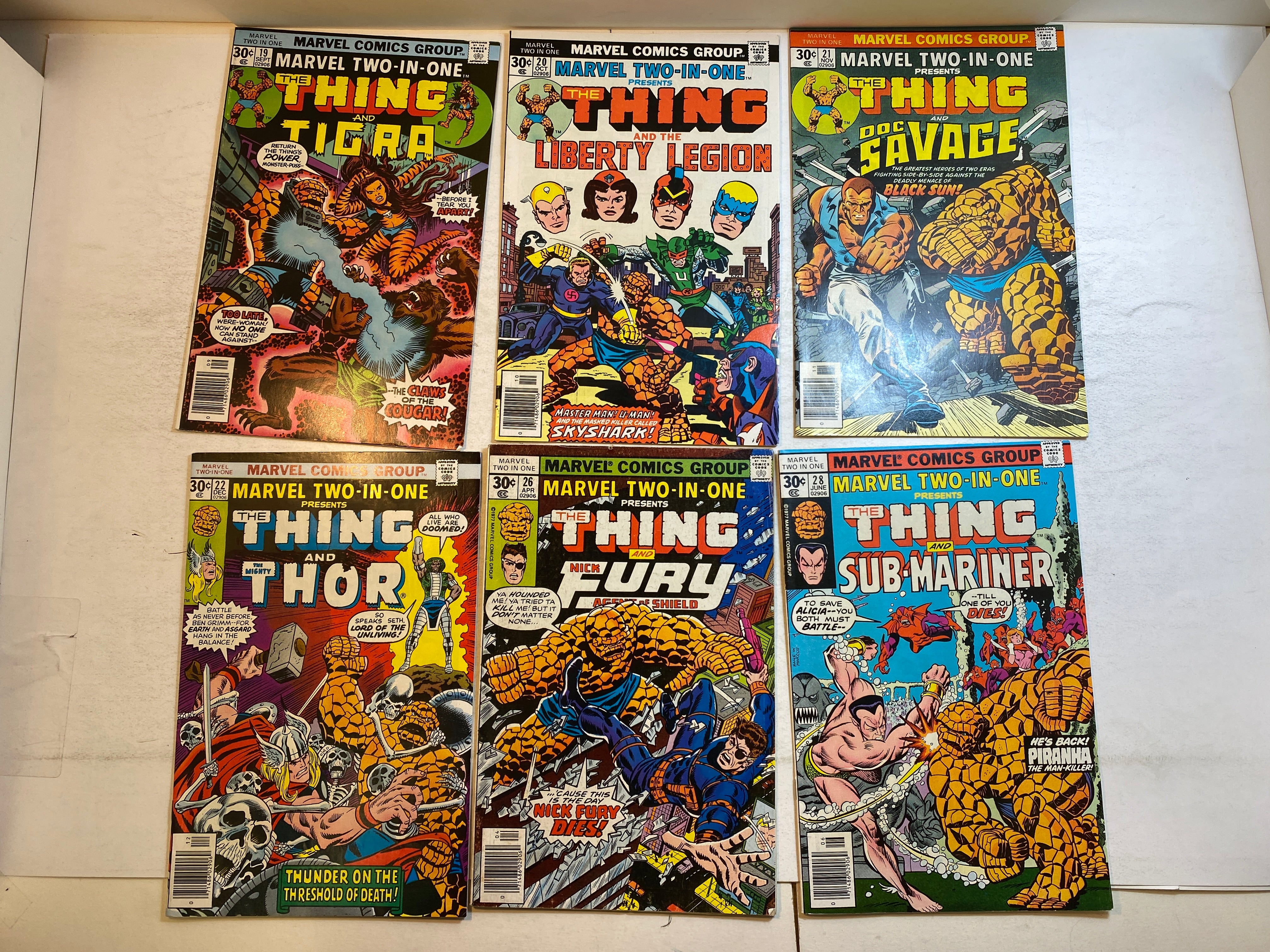Lot of 12 Marvel Two in One Comics 1975-1977