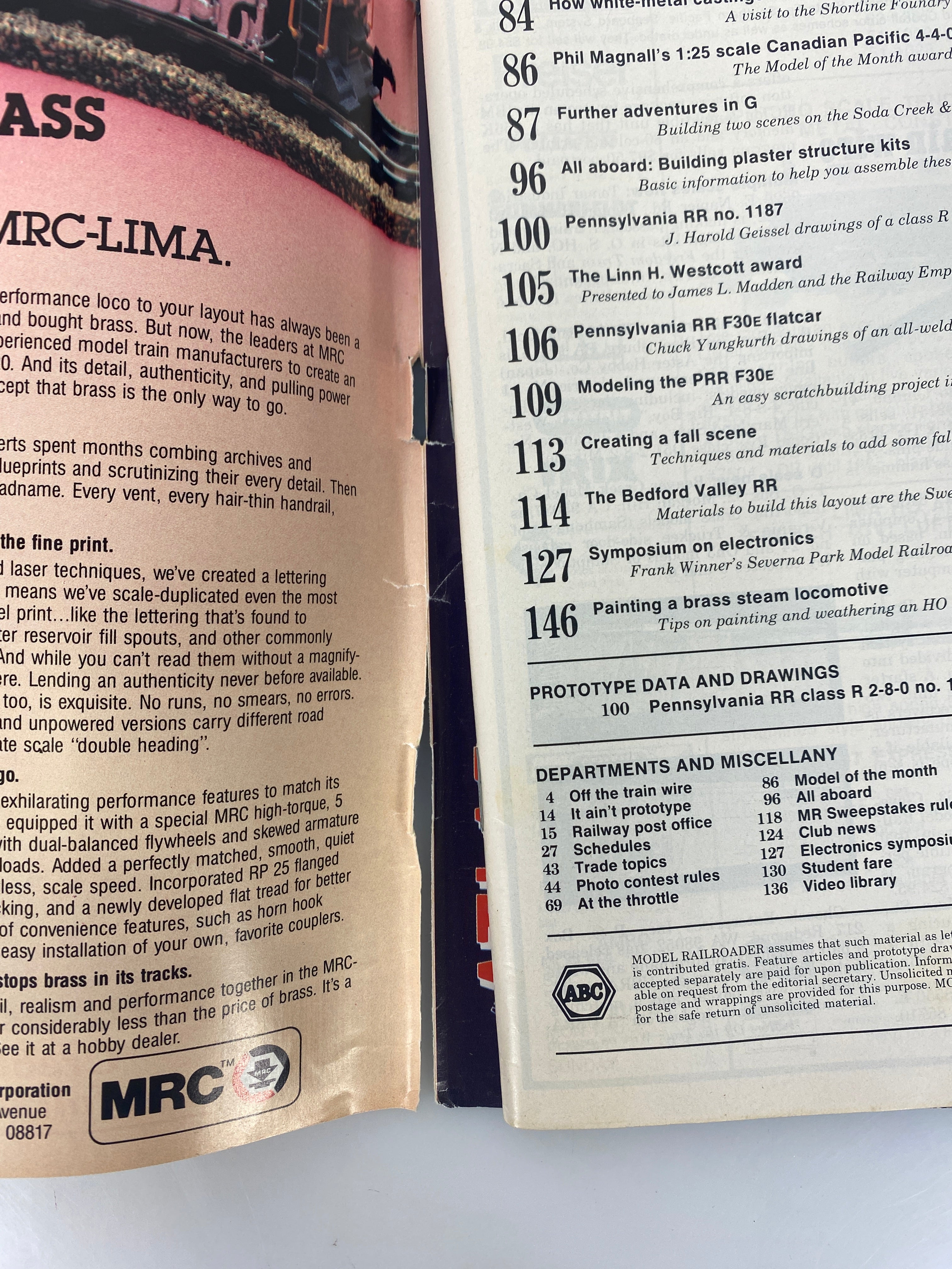 Lot of 12 Model Railroader Magazine (1986 Complete Year)