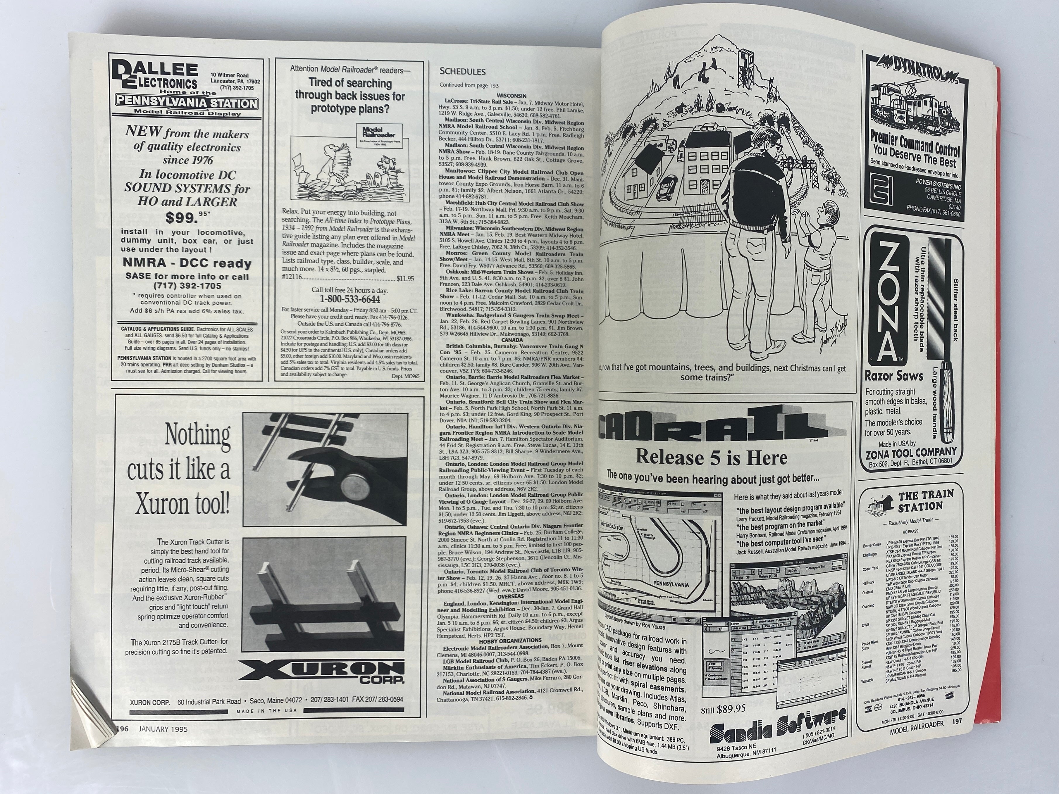 Lot of 12 Model Railroader Magazine (1995 Complete Year)