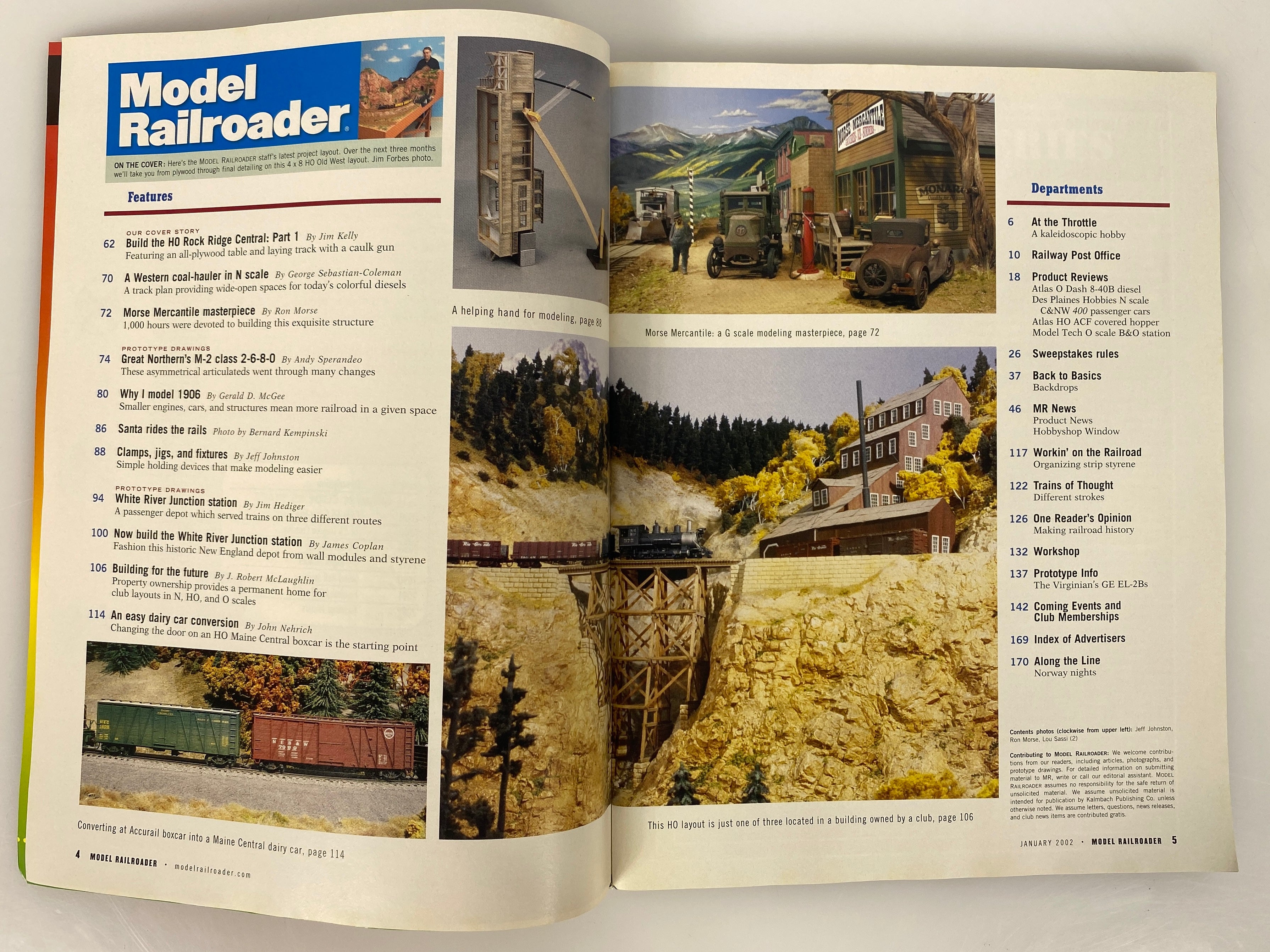 Lot of 12 Model Railroader Magazine (2002 Complete Year)