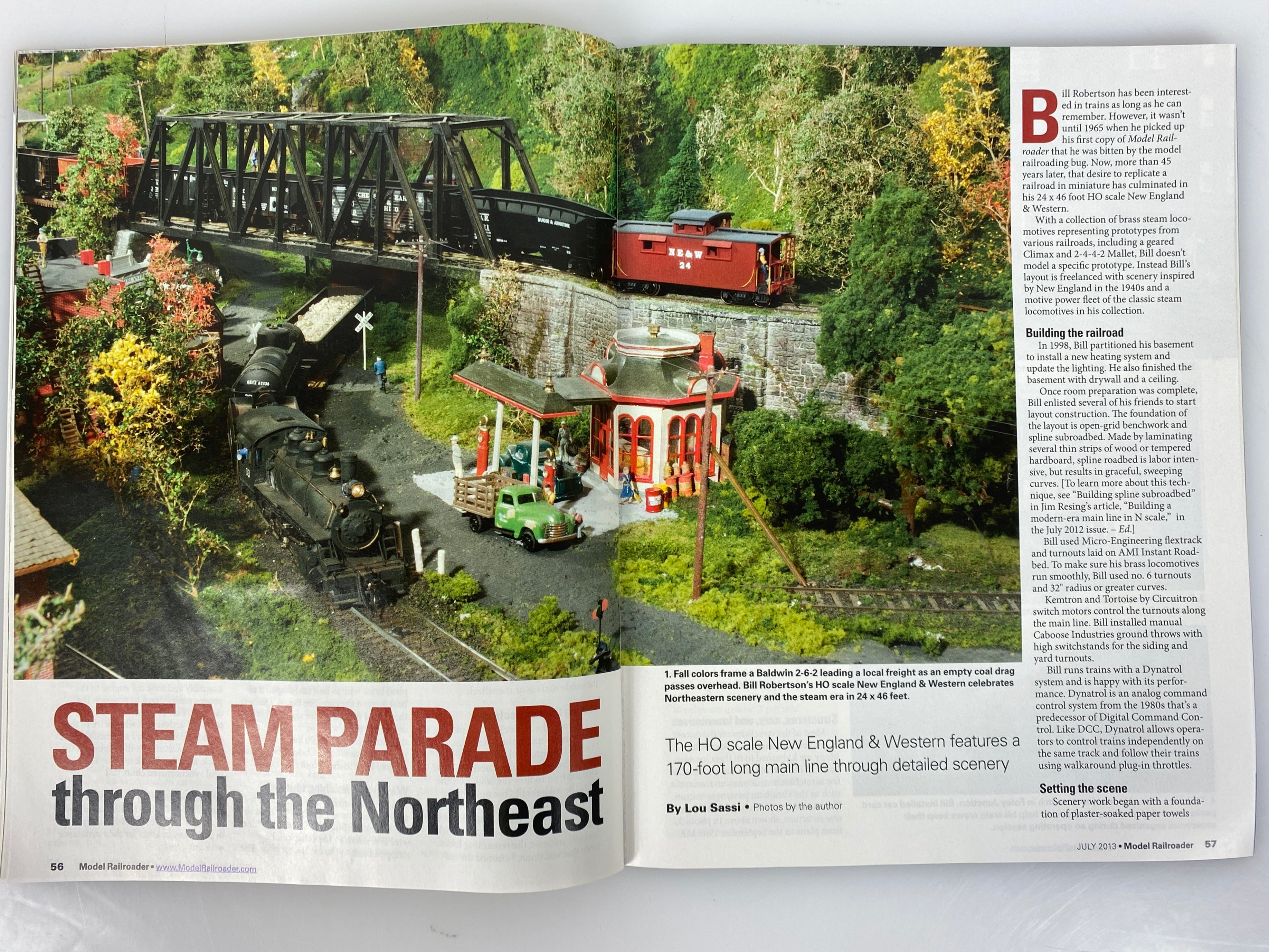 Lot of 12 Model Railroader Magazine (2013 Complete Year)