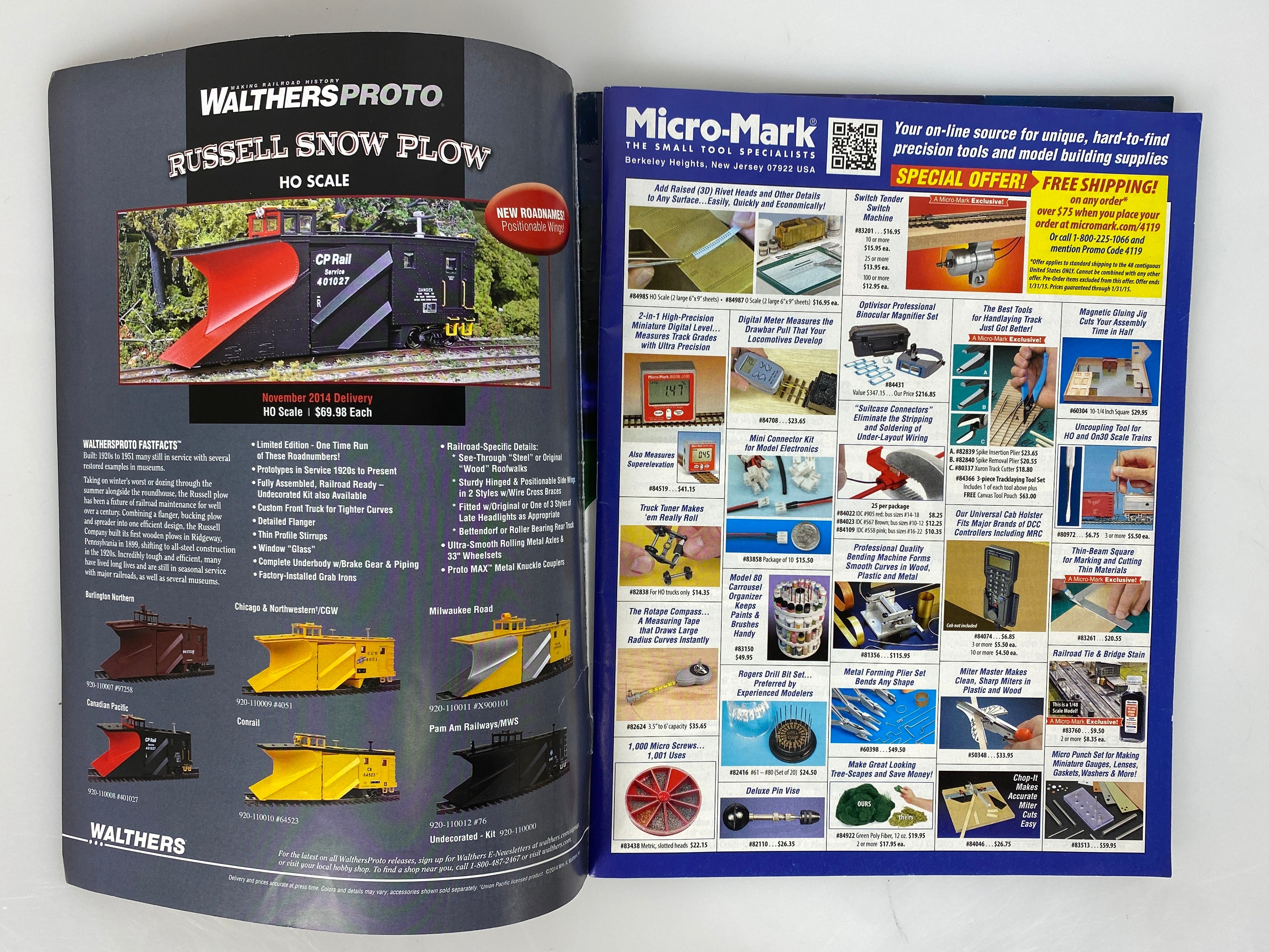 Lot of 12 Model Railroader Magazine (2015 Complete Year)