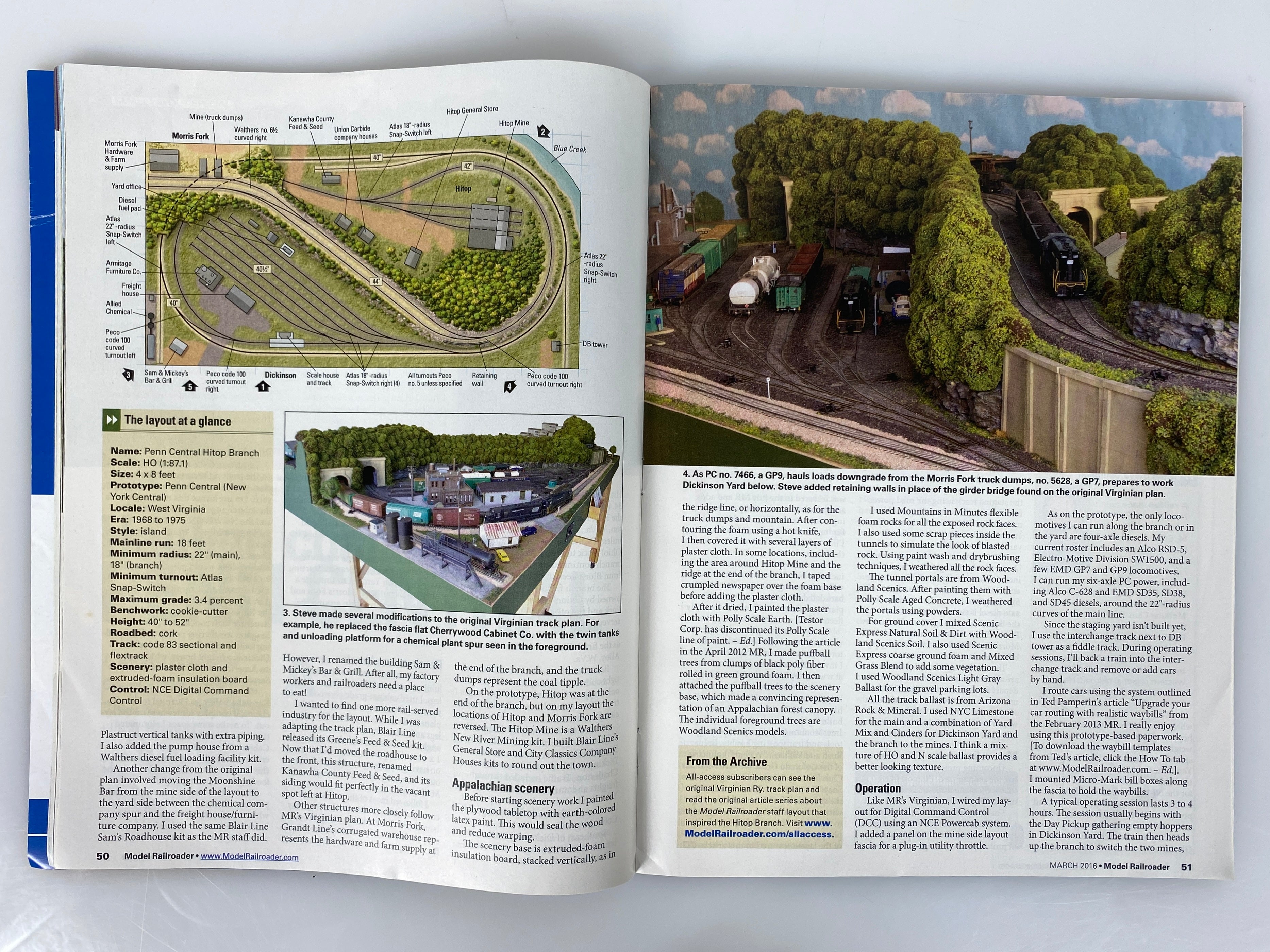 Lot of 12 Model Railroader Magazine (2016 Complete Year)