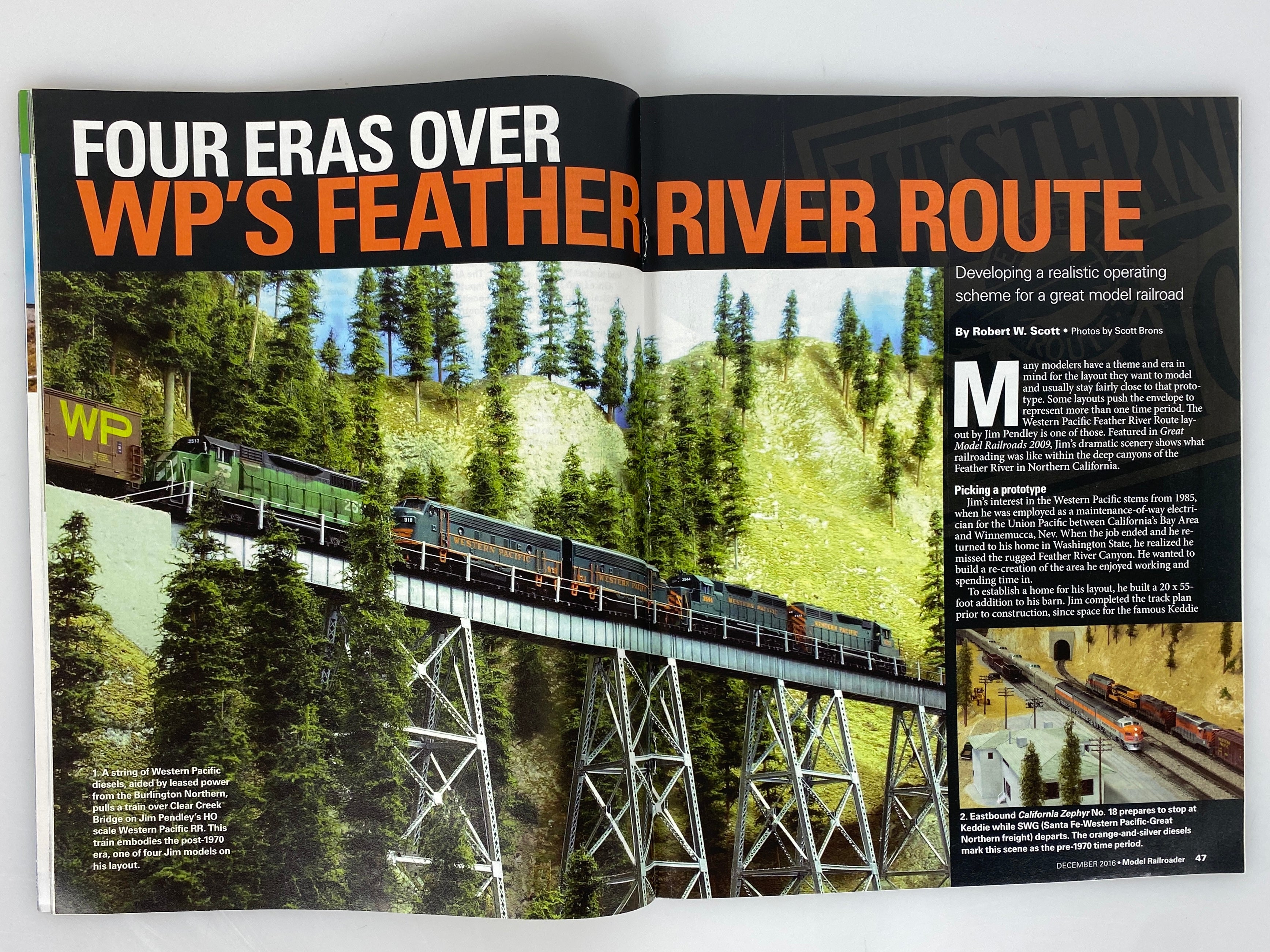 Lot of 12 Model Railroader Magazine (2016 Complete Year)