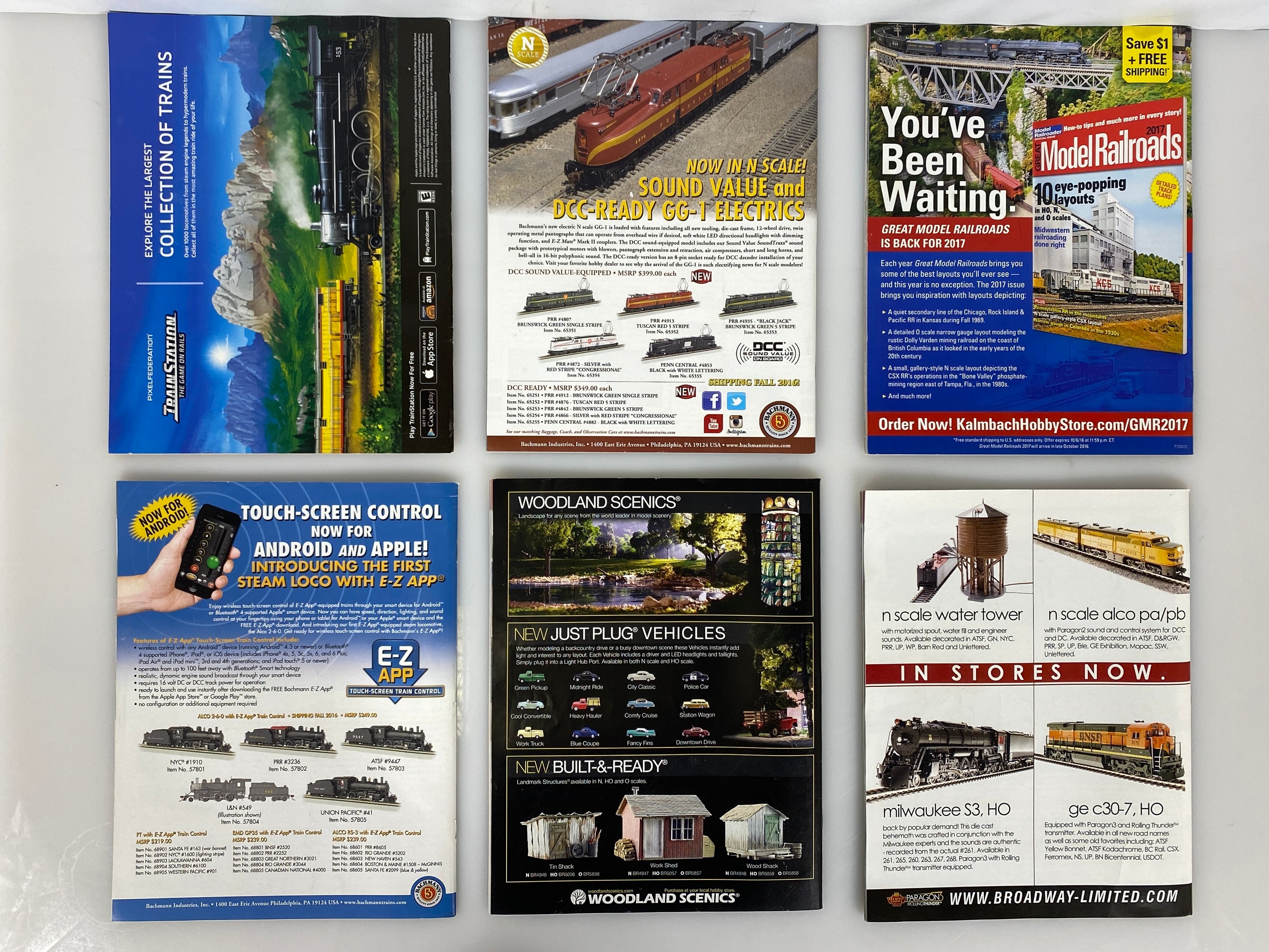 Lot of 12 Model Railroader Magazine (2016 Complete Year)