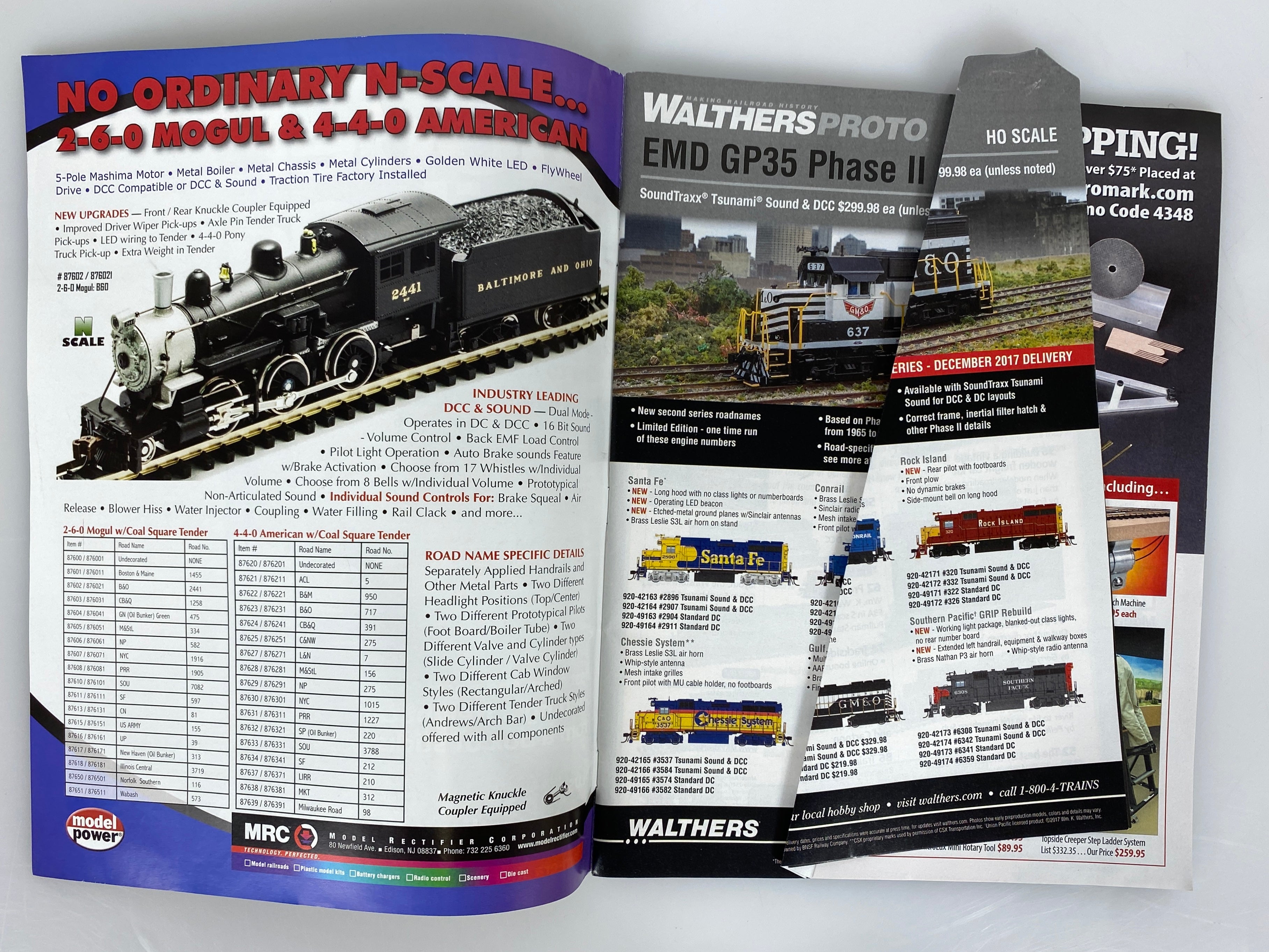 Lot of 12 Model Railroader Magazine (2017 Complete Year)