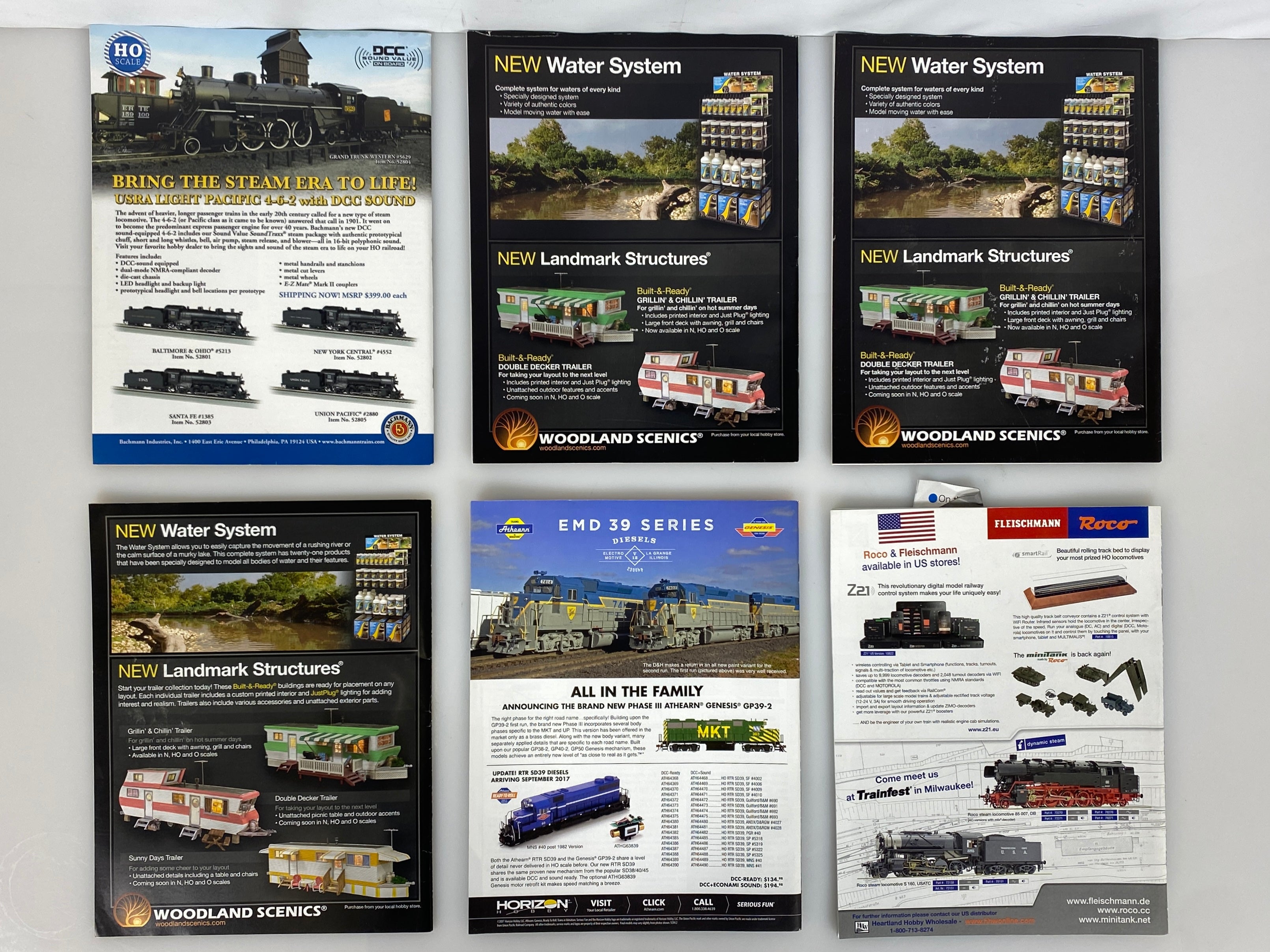 Lot of 12 Model Railroader Magazine (2017 Complete Year)