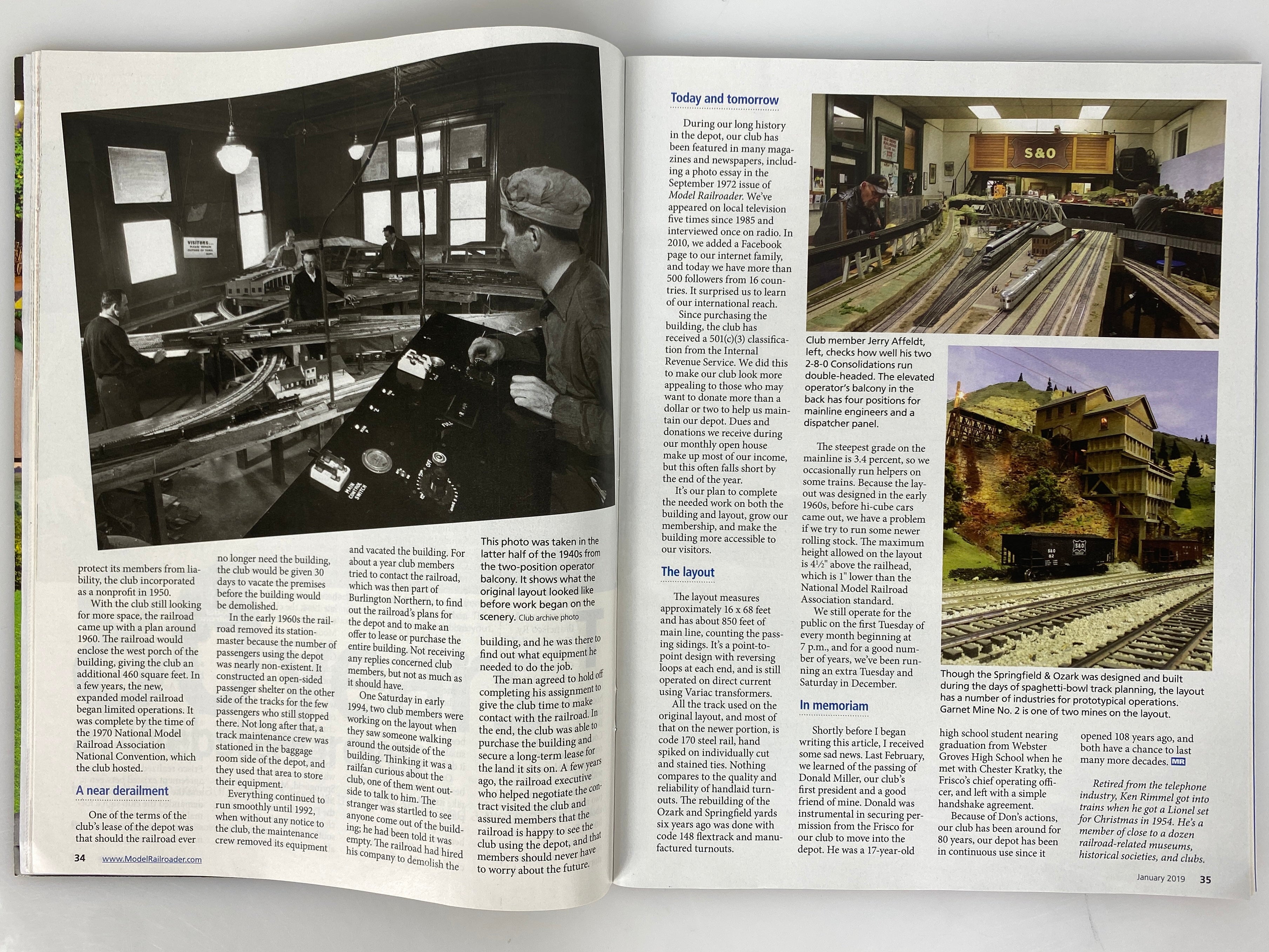 Lot of 12 Model Railroader Magazine (2019 Complete Year)
