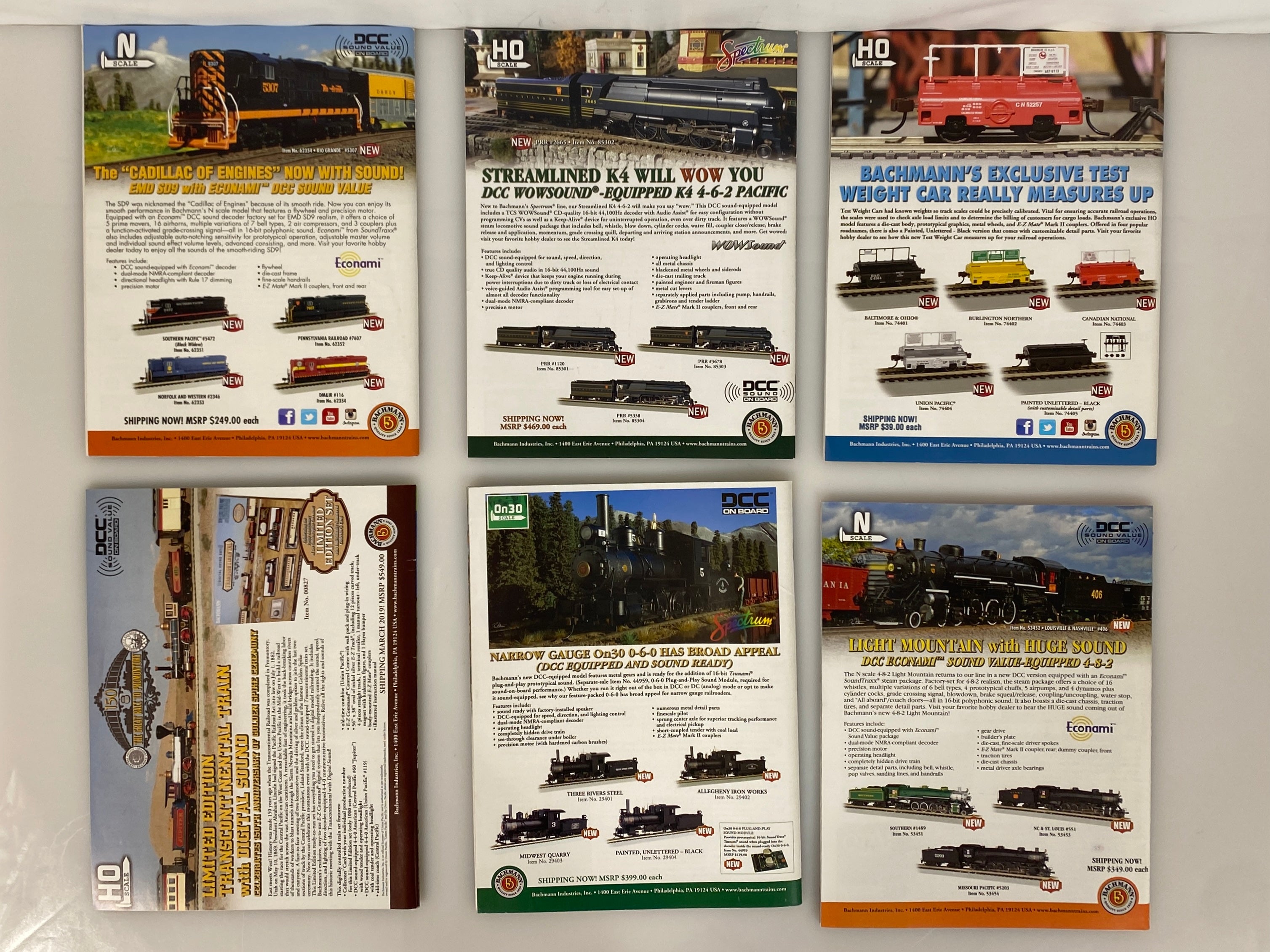 Lot of 12 Model Railroader Magazine (2019 Complete Year)