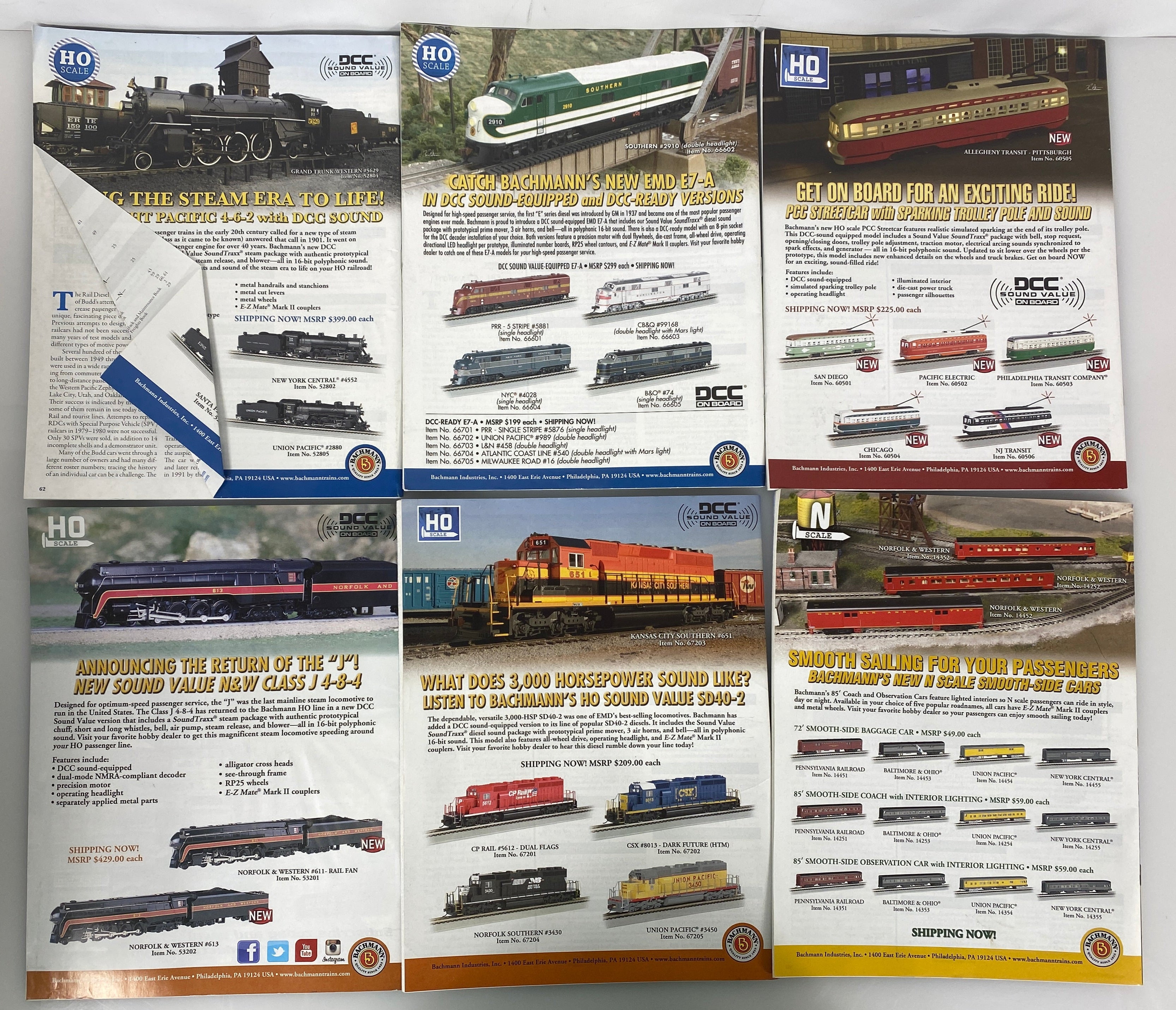 Lot of 12 NMRA (Model Railroad Association) Magazines 2017 Complete Year