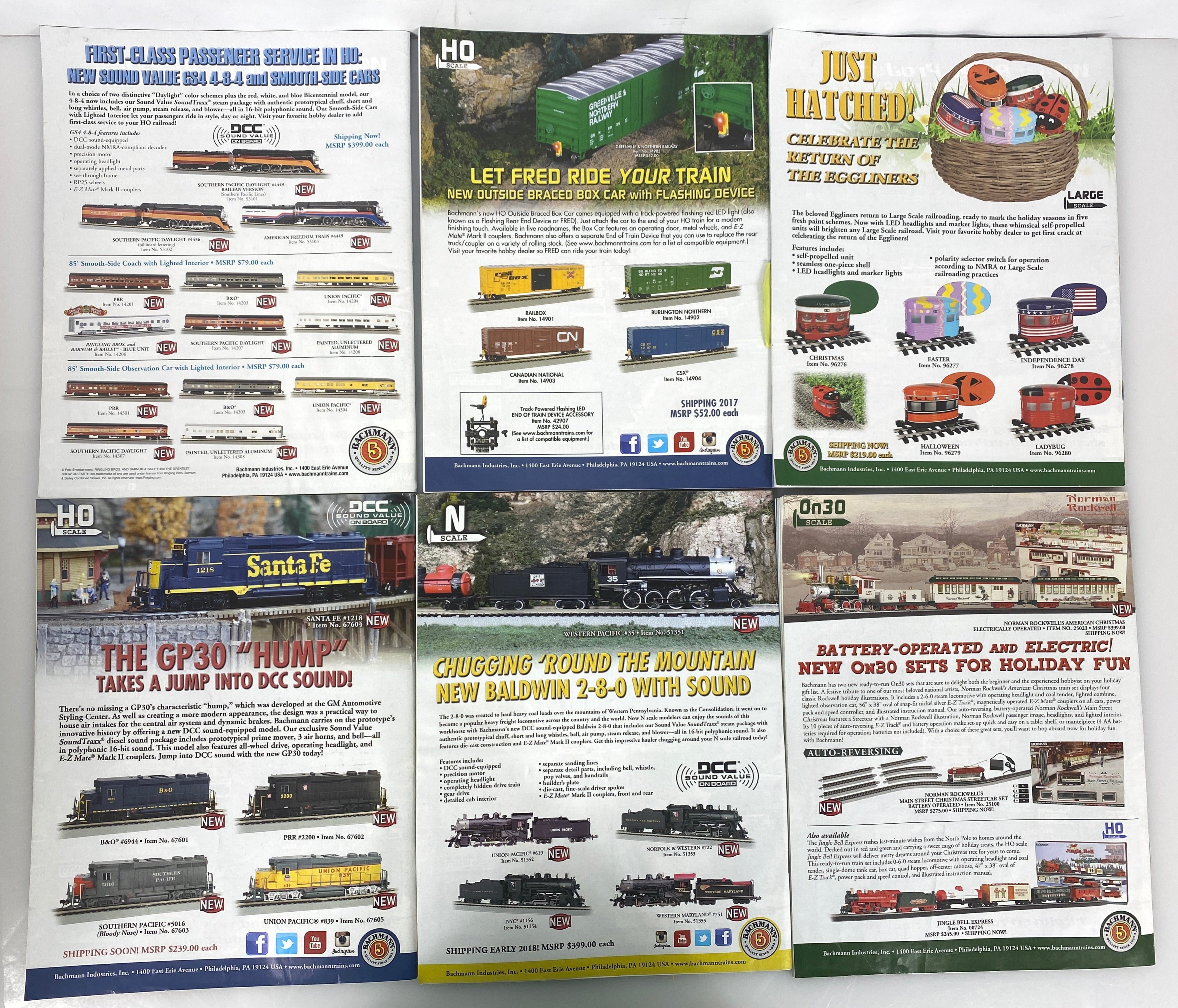 Lot of 12 NMRA (Model Railroad Association) Magazines 2017 Complete Year