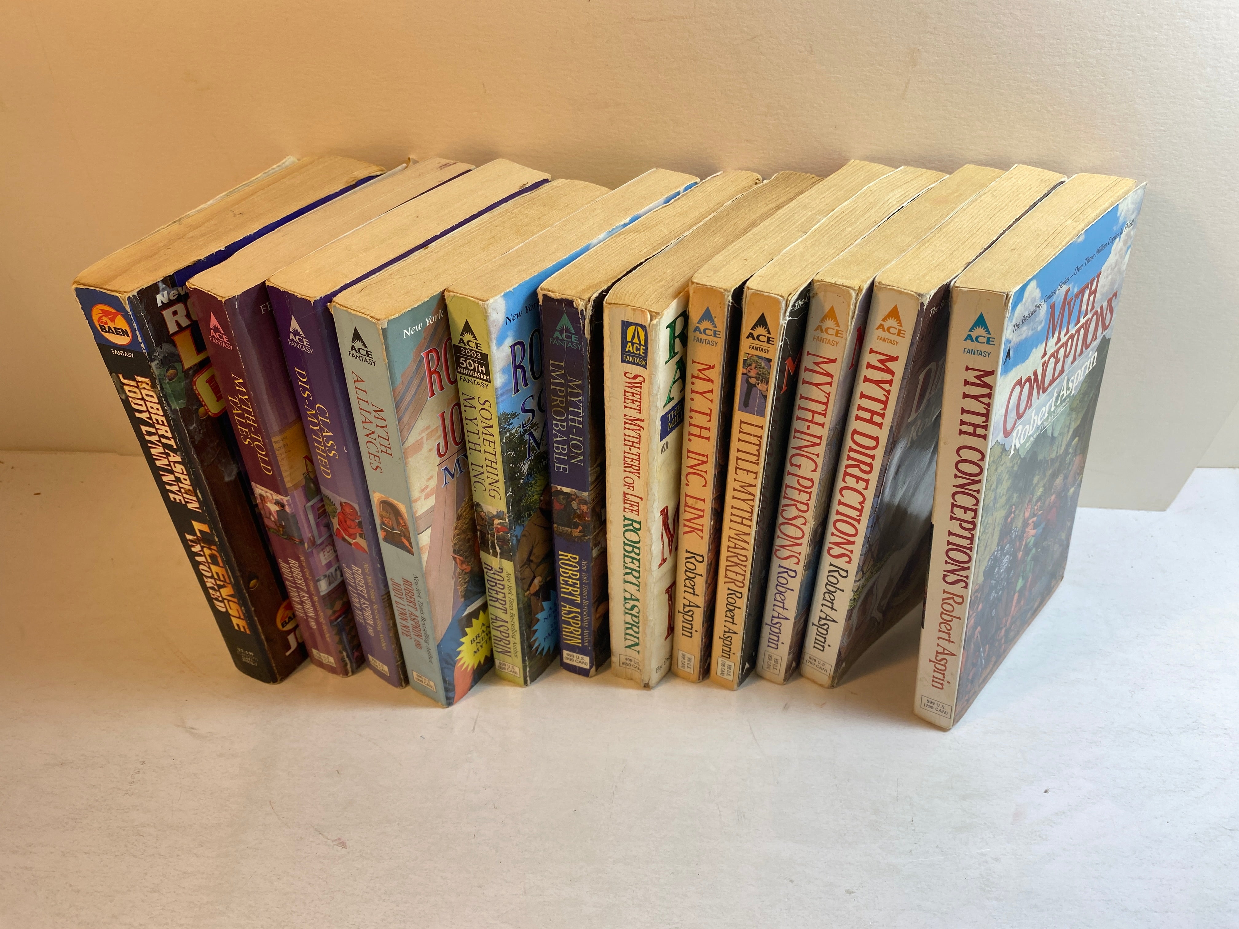 Lot of 12 Robert Aspirin Jody Nye Myth Book Series paperbacks 1985-2007
