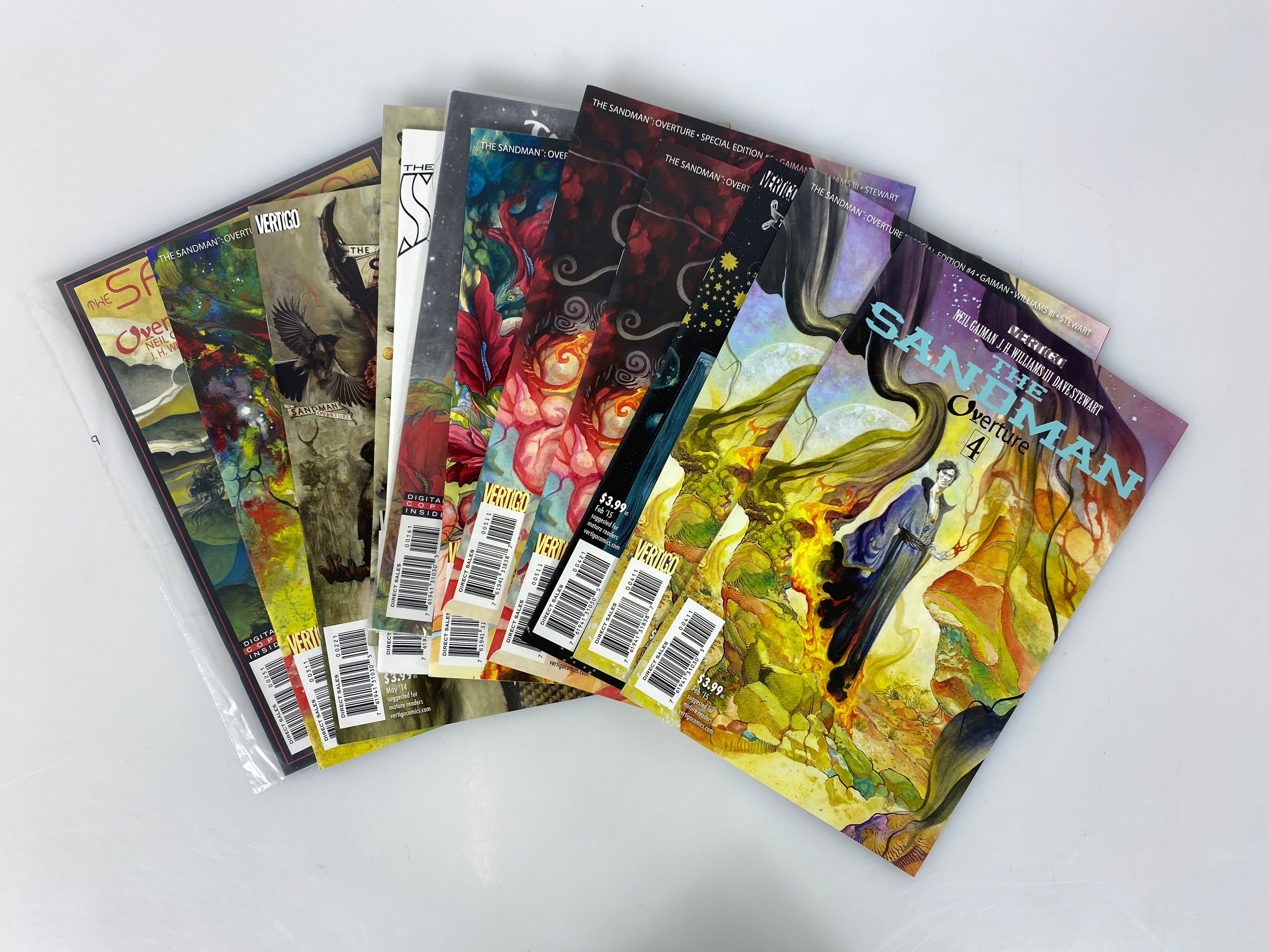 Lot of 12 Sandman Overture Vertigo Comics 1-6 w/ variants 2013-2015