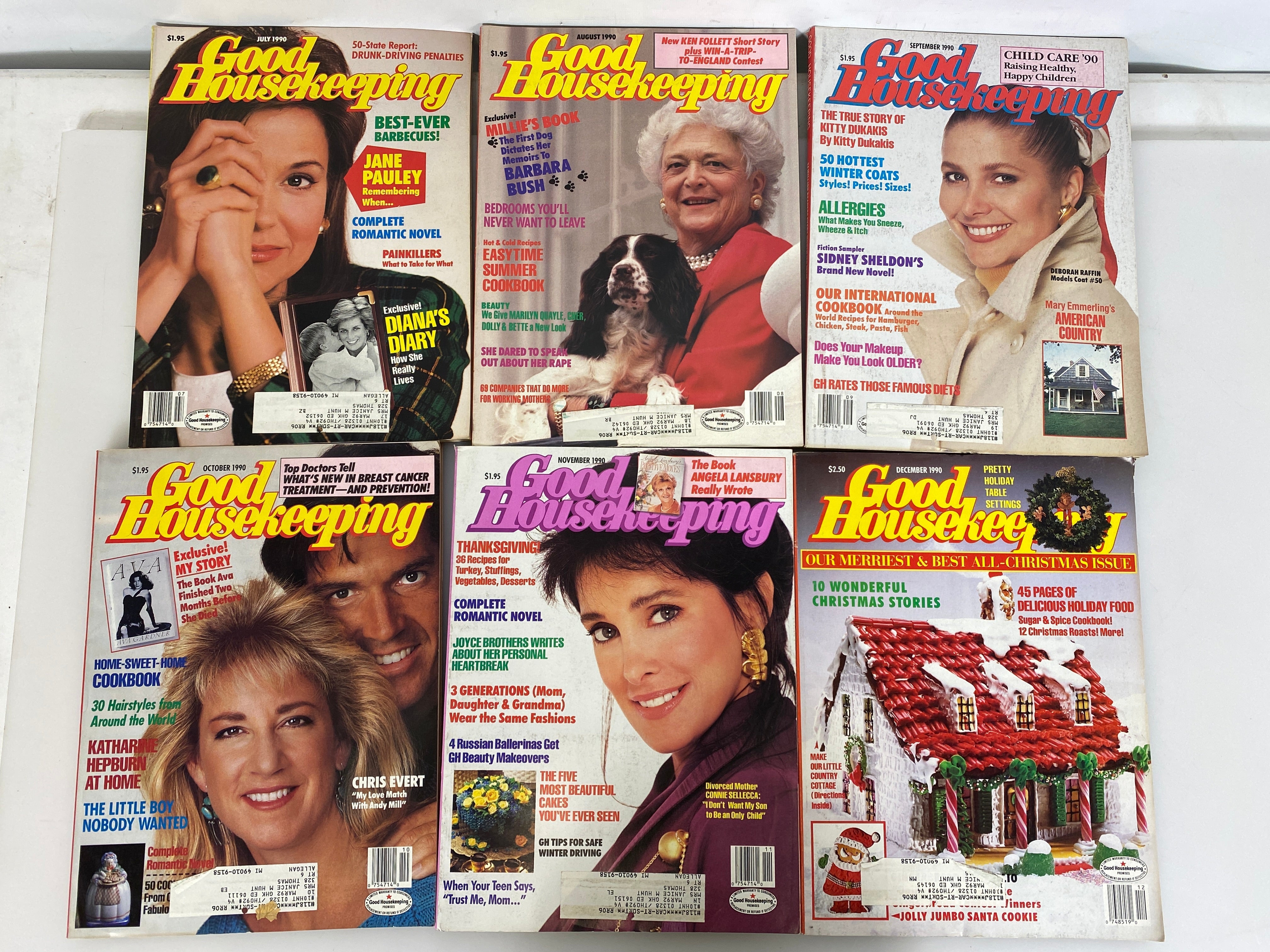 Lot of 12 Vintage Good Housekeeping Magazines 1990