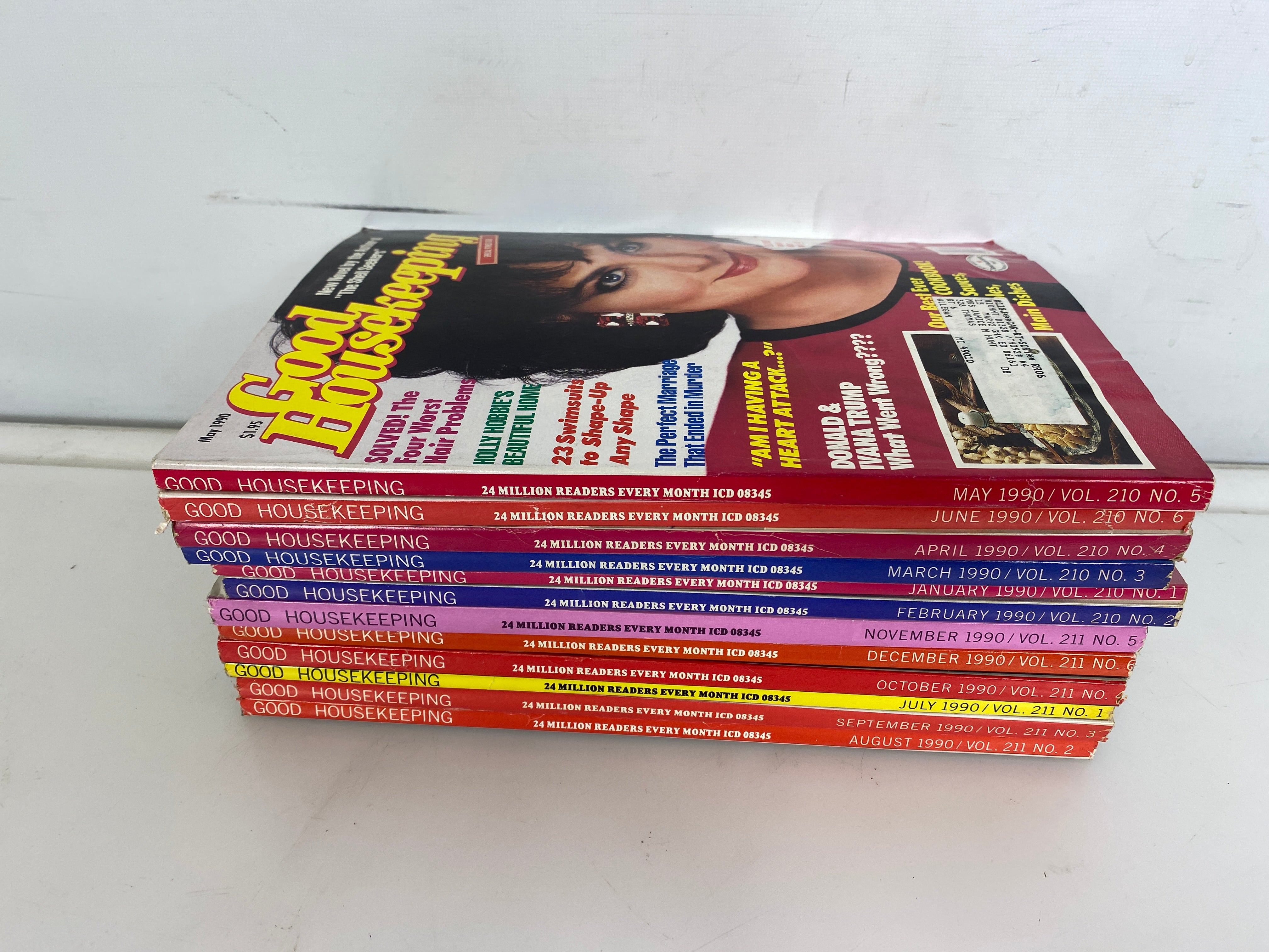 Lot of 12 Vintage Good Housekeeping Magazines 1990