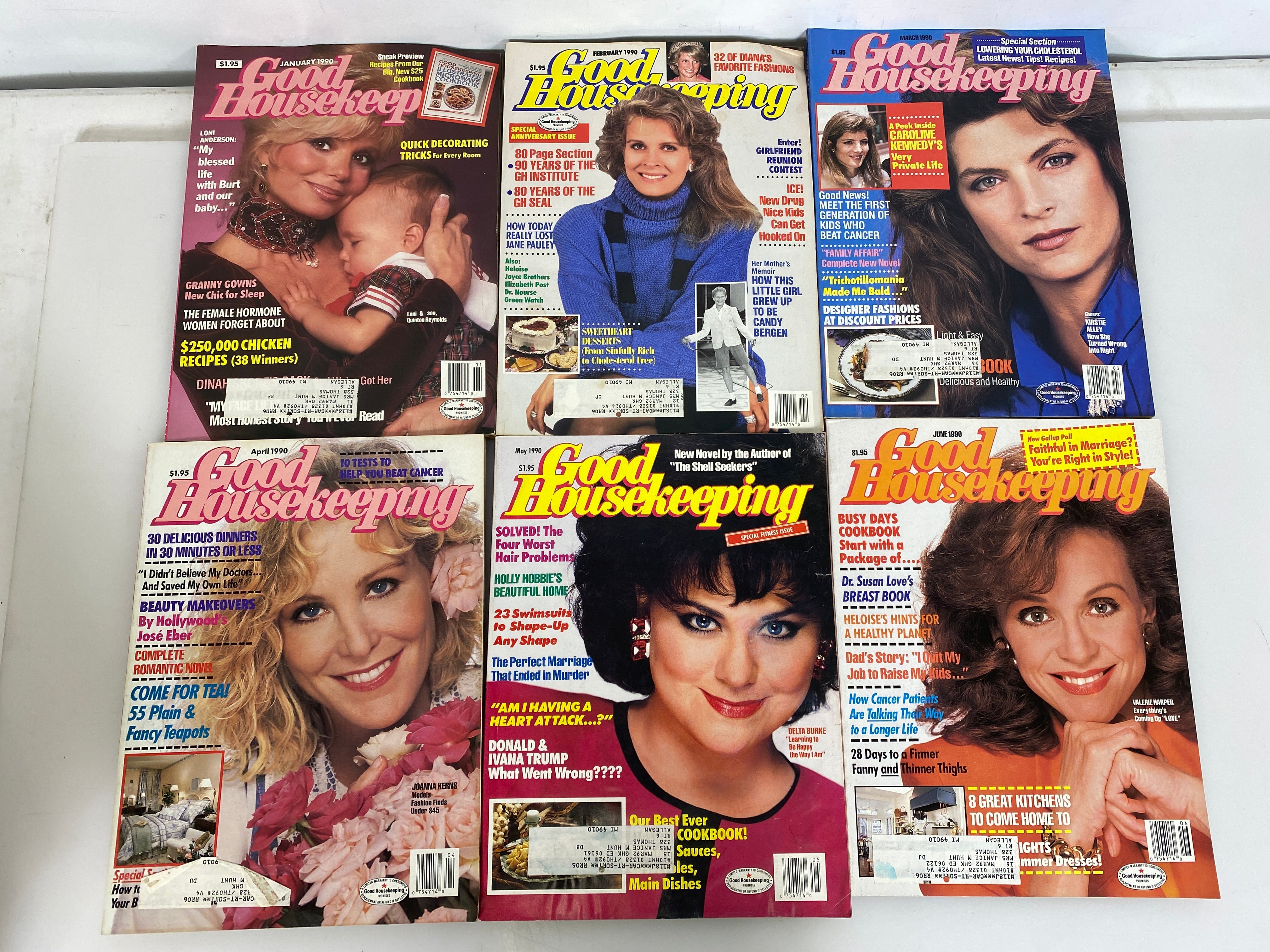 Lot of 12 Vintage Good Housekeeping Magazines 1990