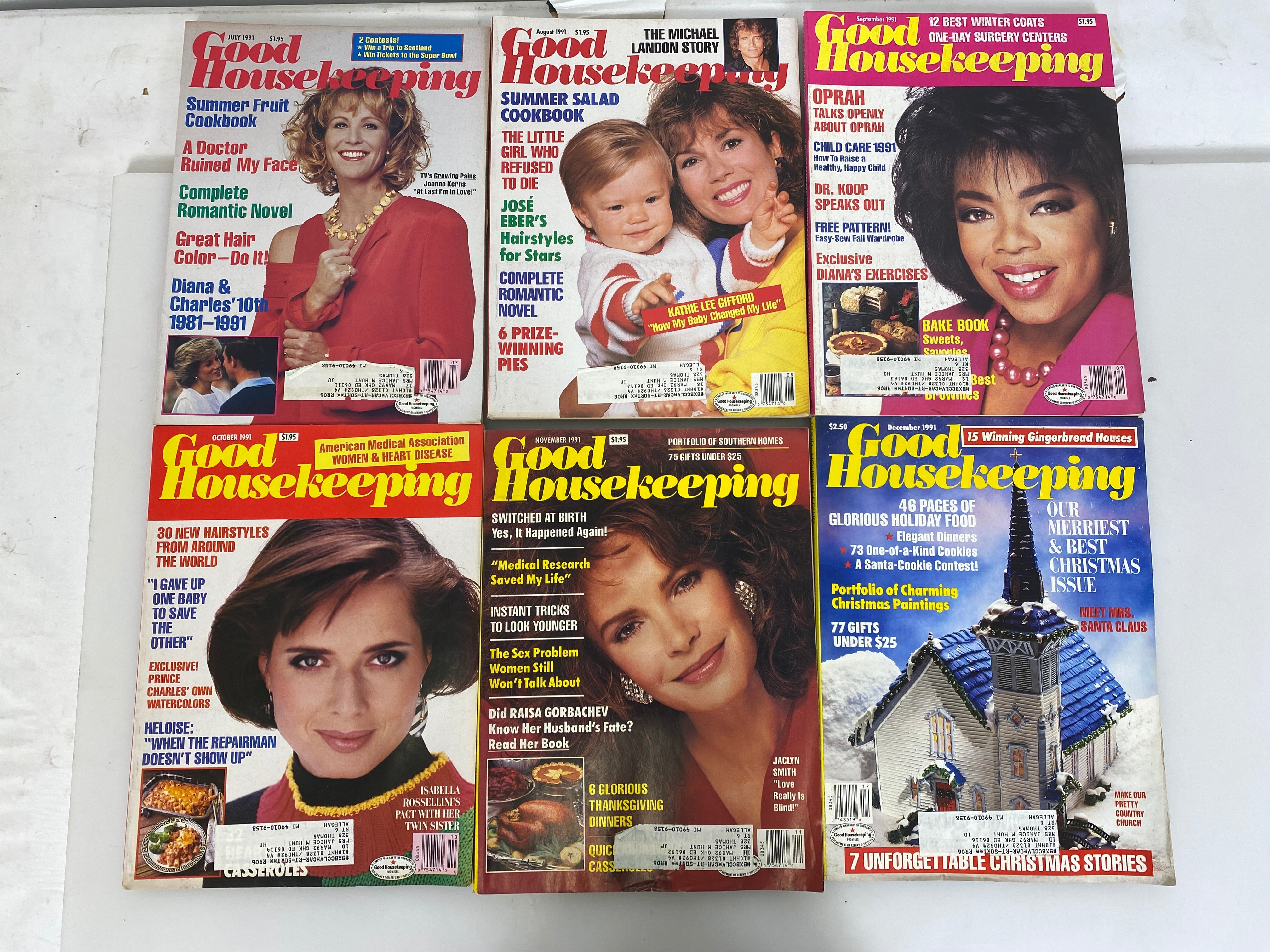 Lot of 12 Vintage Good Housekeeping Magazines 1991