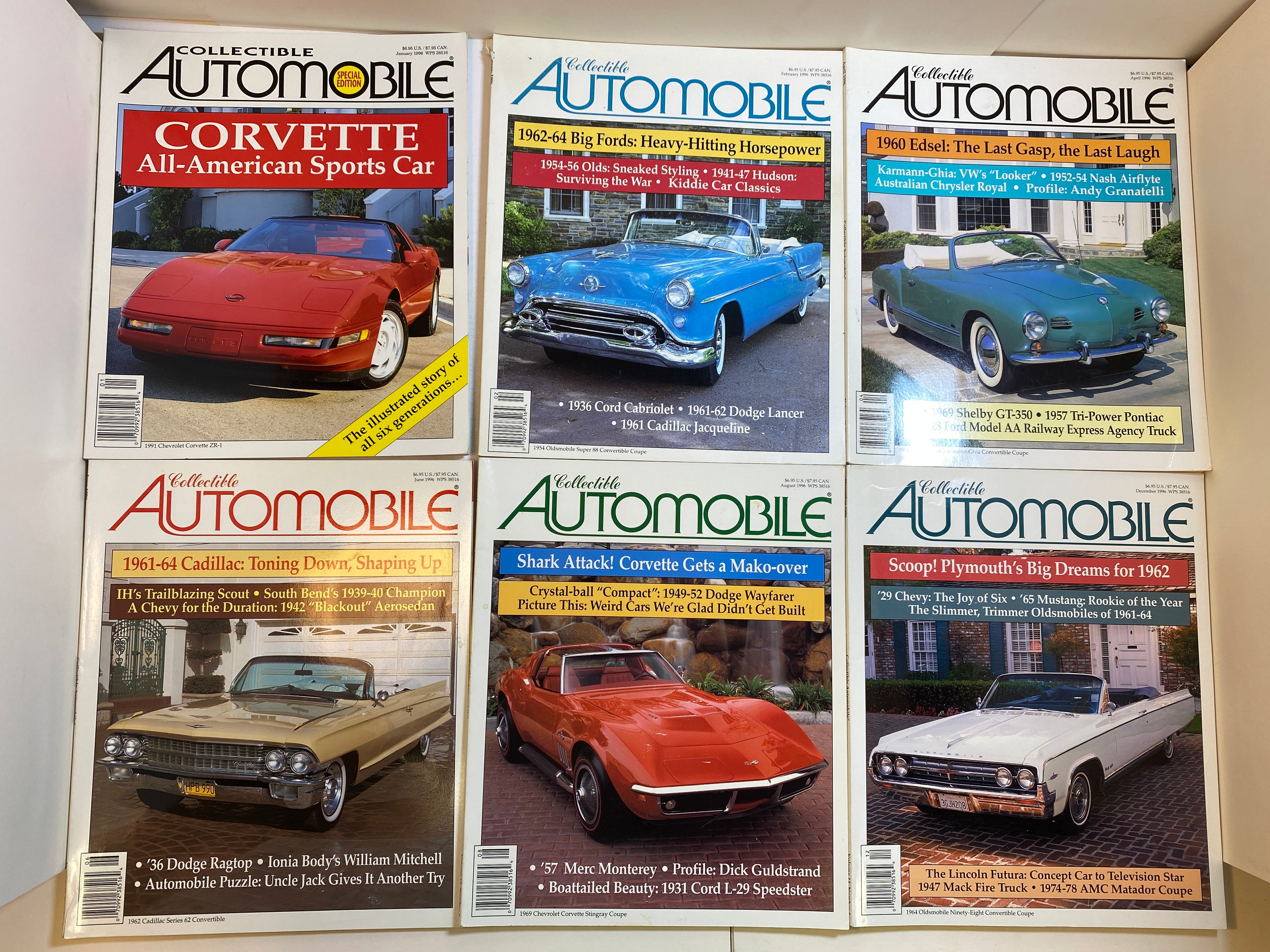Lot of 13 Collectible Automobile Magazines 1995-1996