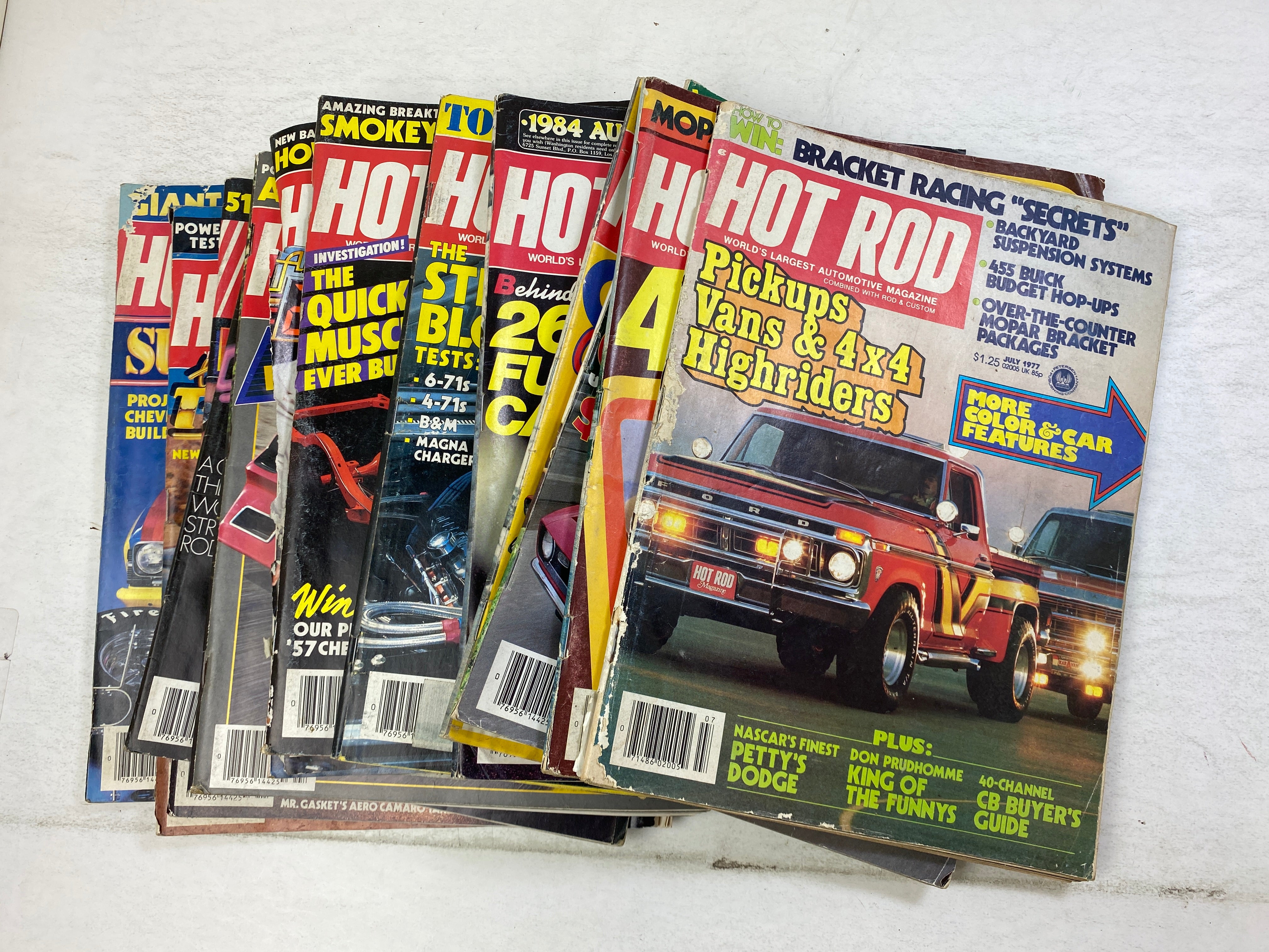 Lot of 13 Hot Rod Magazines 1977-1984