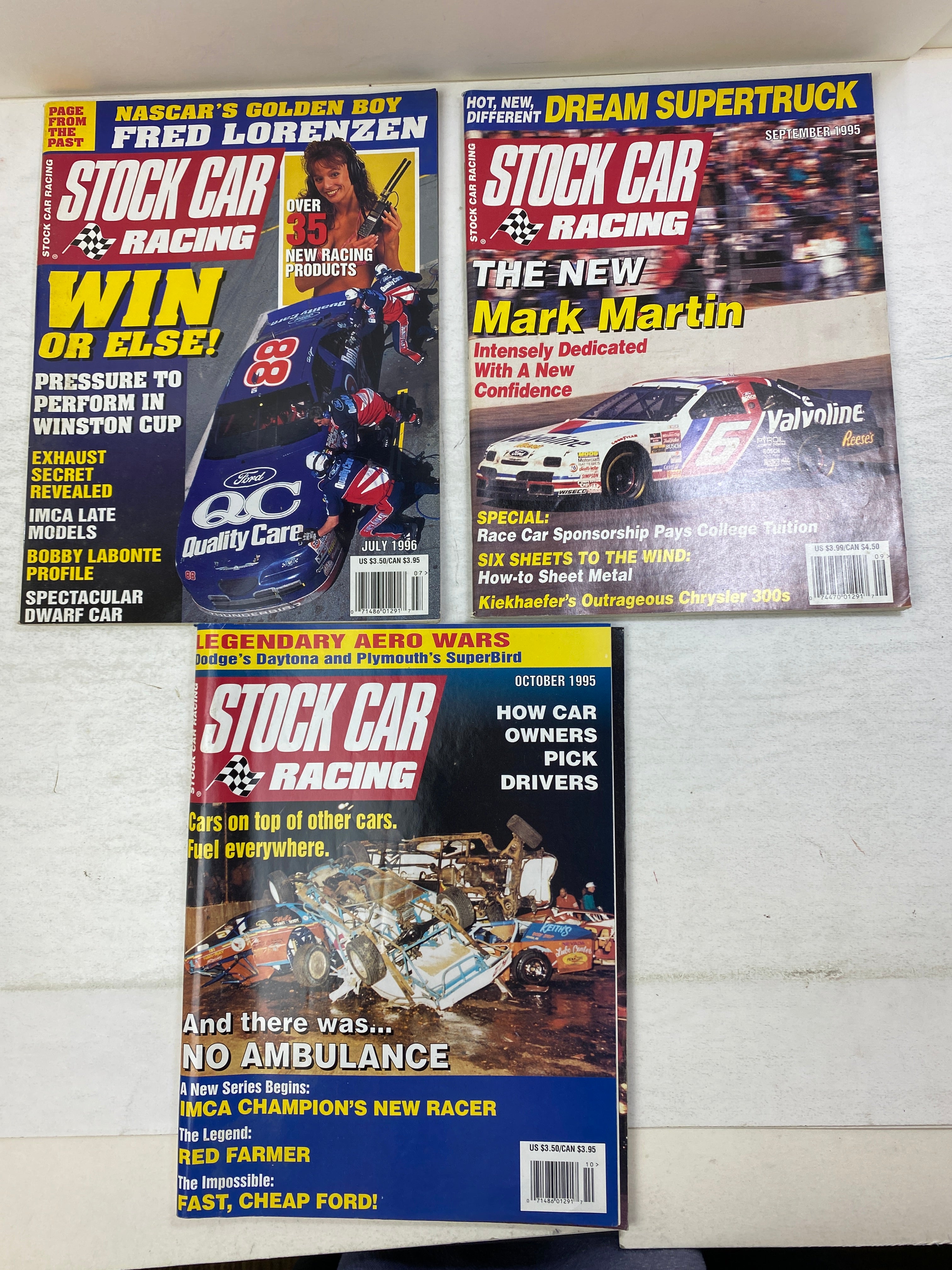 Lot of 13 Stock Car Racing Magazine 1994-1996