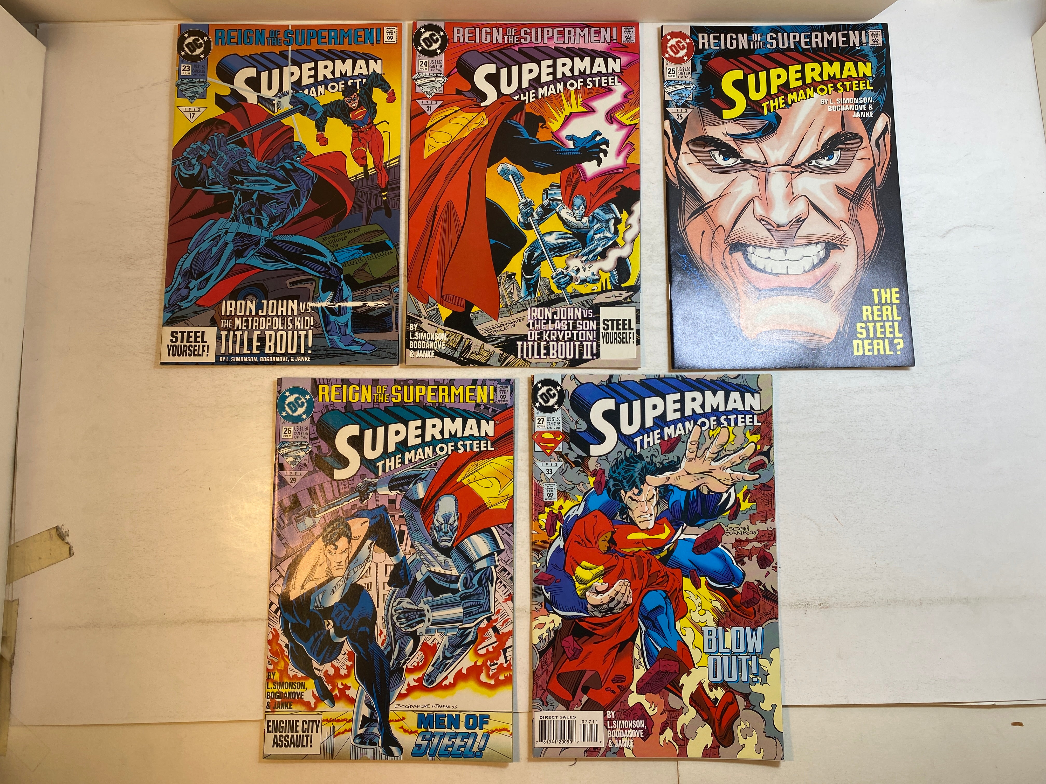 Lot of 13 Superman The Man of Steel DC Comics 1991-1993