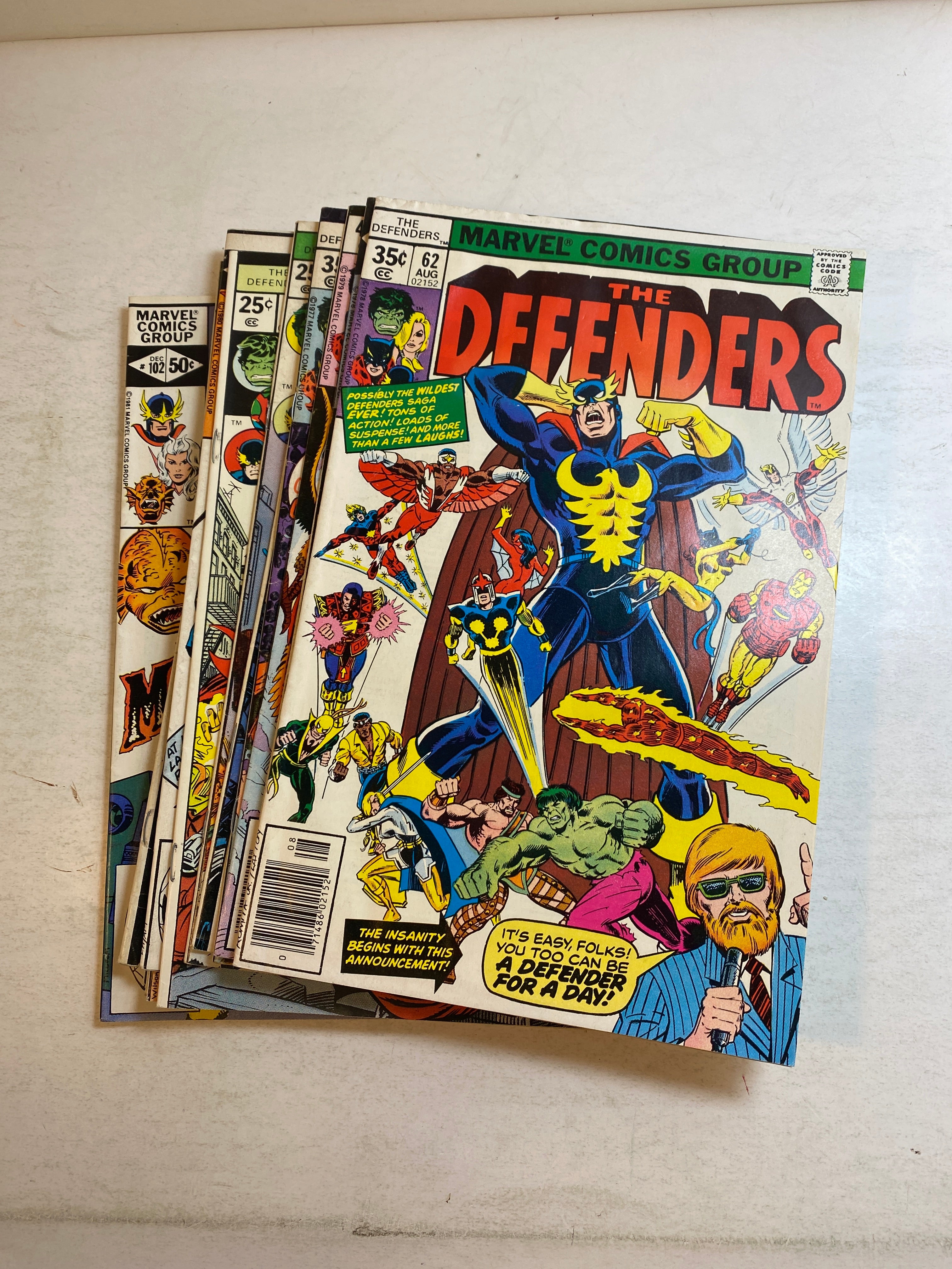Lot of 13 The Defenders Marvel Comics 1975-1981