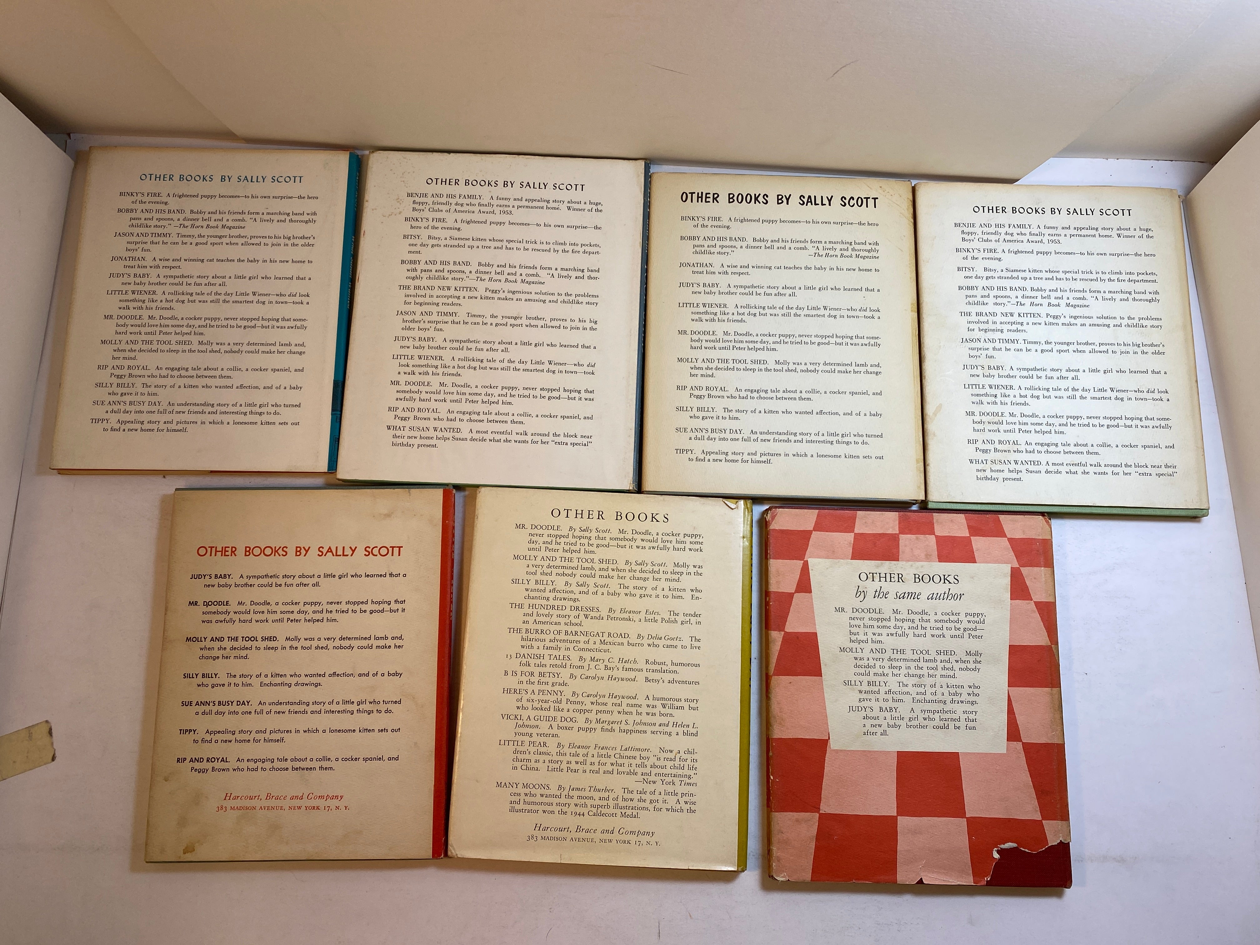 Lot of 13 Vintage Sally Scott Children's Books HC 1943-1962